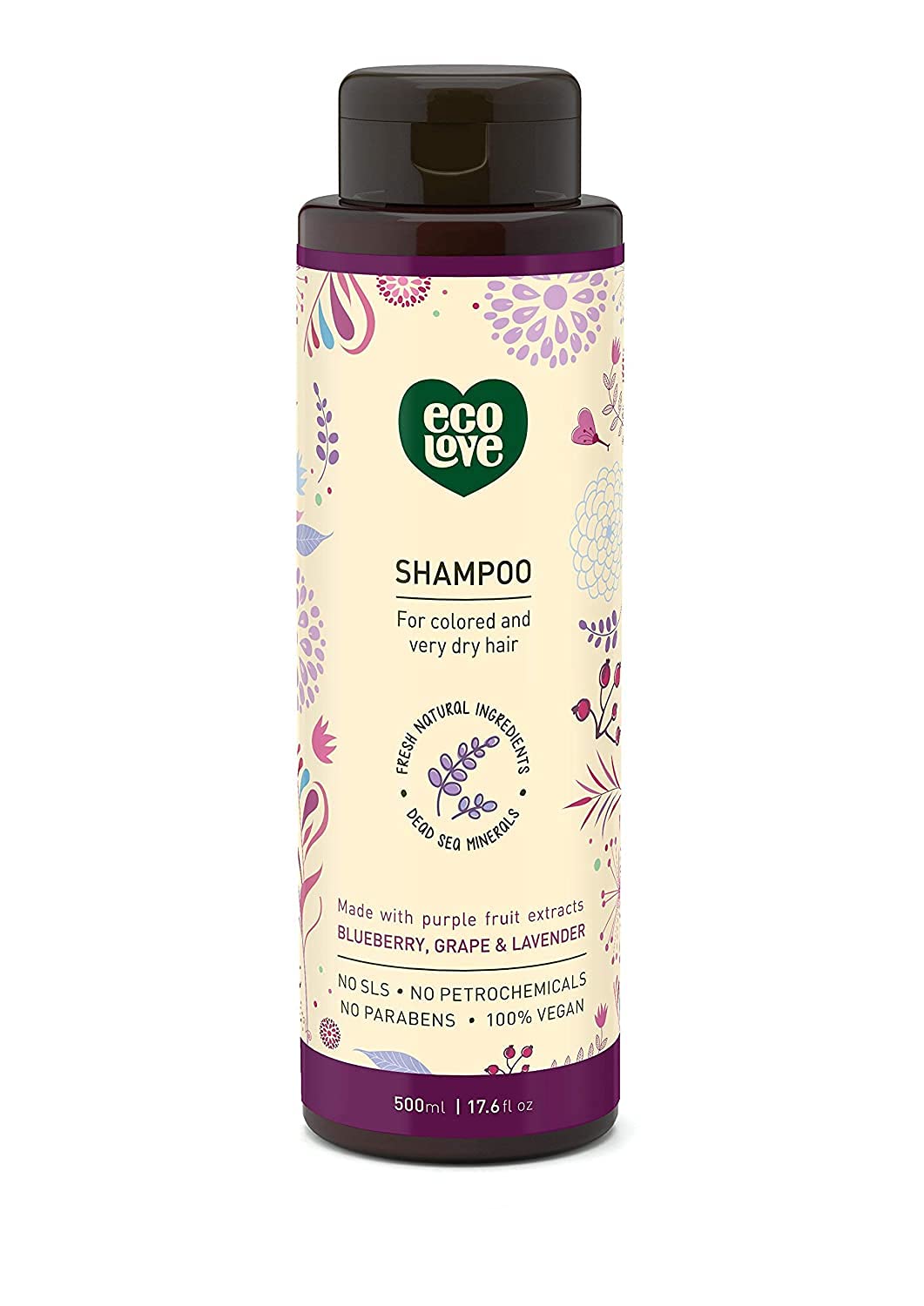 Foto 2 pulgar | Champú Ecolove  Natural  Vegano Y Libre De Crueldad Animal  500 Ml  Tratado Con Color - Venta Internacional.