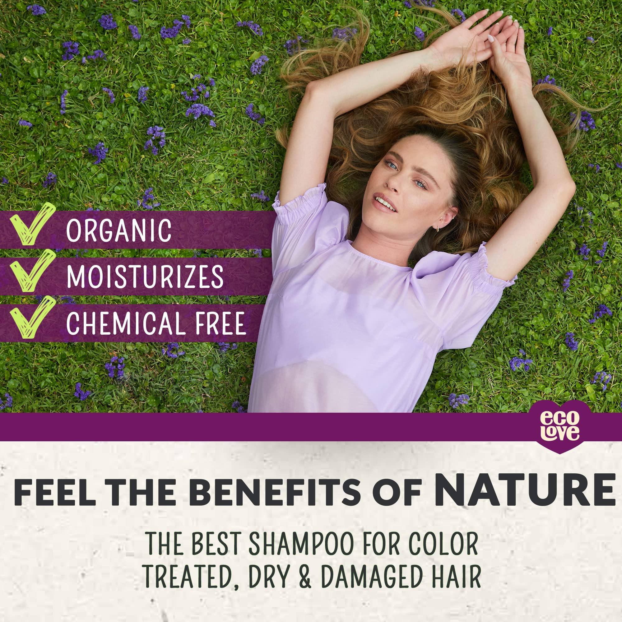 Foto 4 pulgar | Champú Ecolove  Natural  Vegano Y Libre De Crueldad Animal  500 Ml  Tratado Con Color - Venta Internacional.