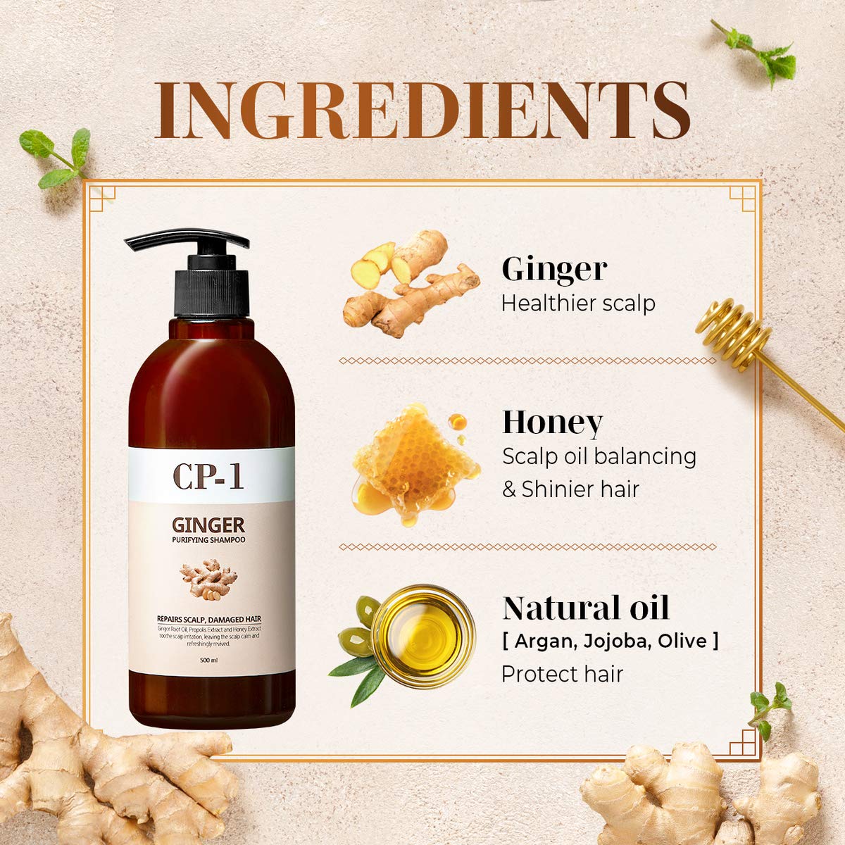 Foto 4 pulgar | Champú Cp-1 Ginger Purificante  Recuperador Y Fortalecedor  500 Ml - Venta Internacional.