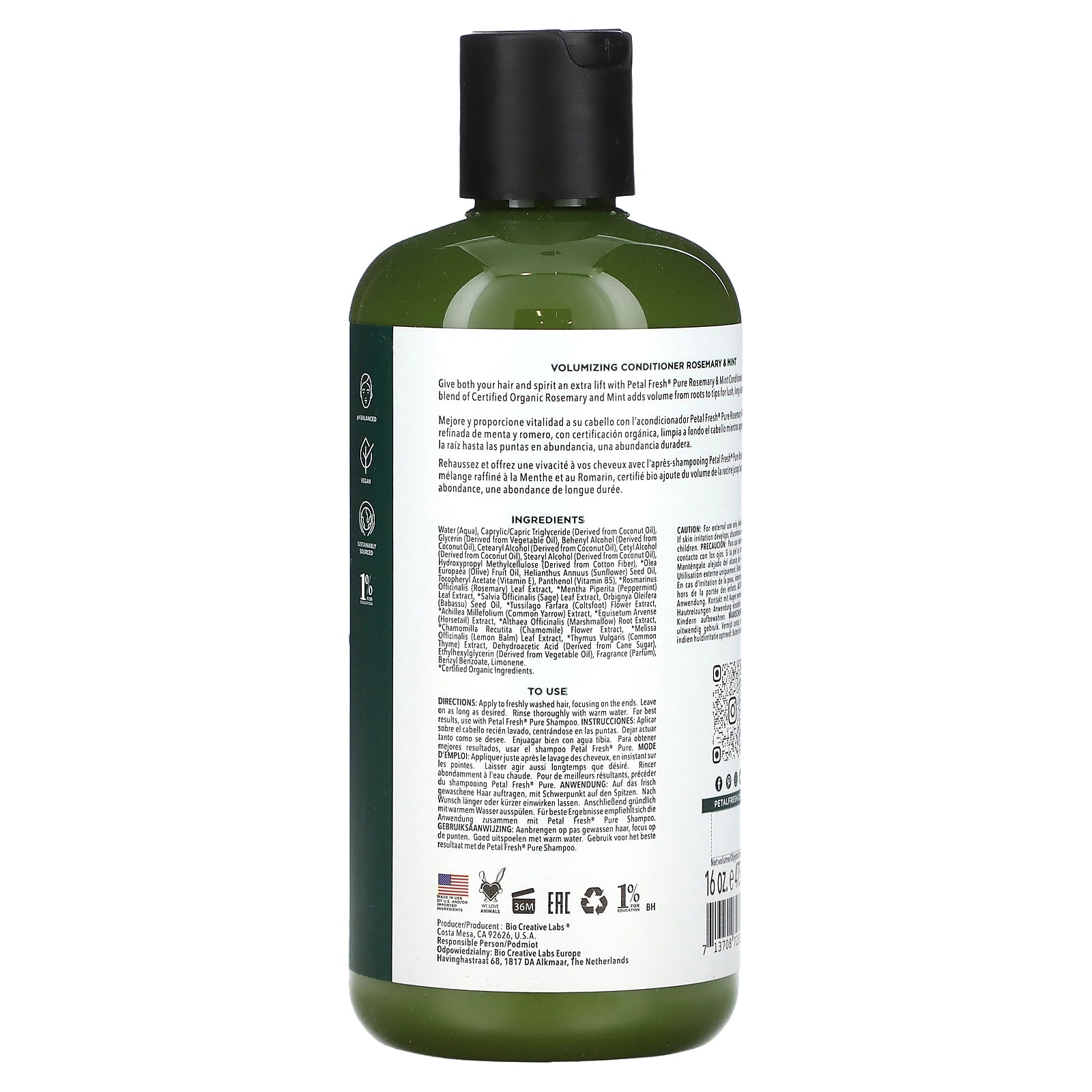 Foto 3 pulgar | Acondicionador Petal Fresh  Voluminizador  Romero Y Menta  475 Ml - Venta Internacional.