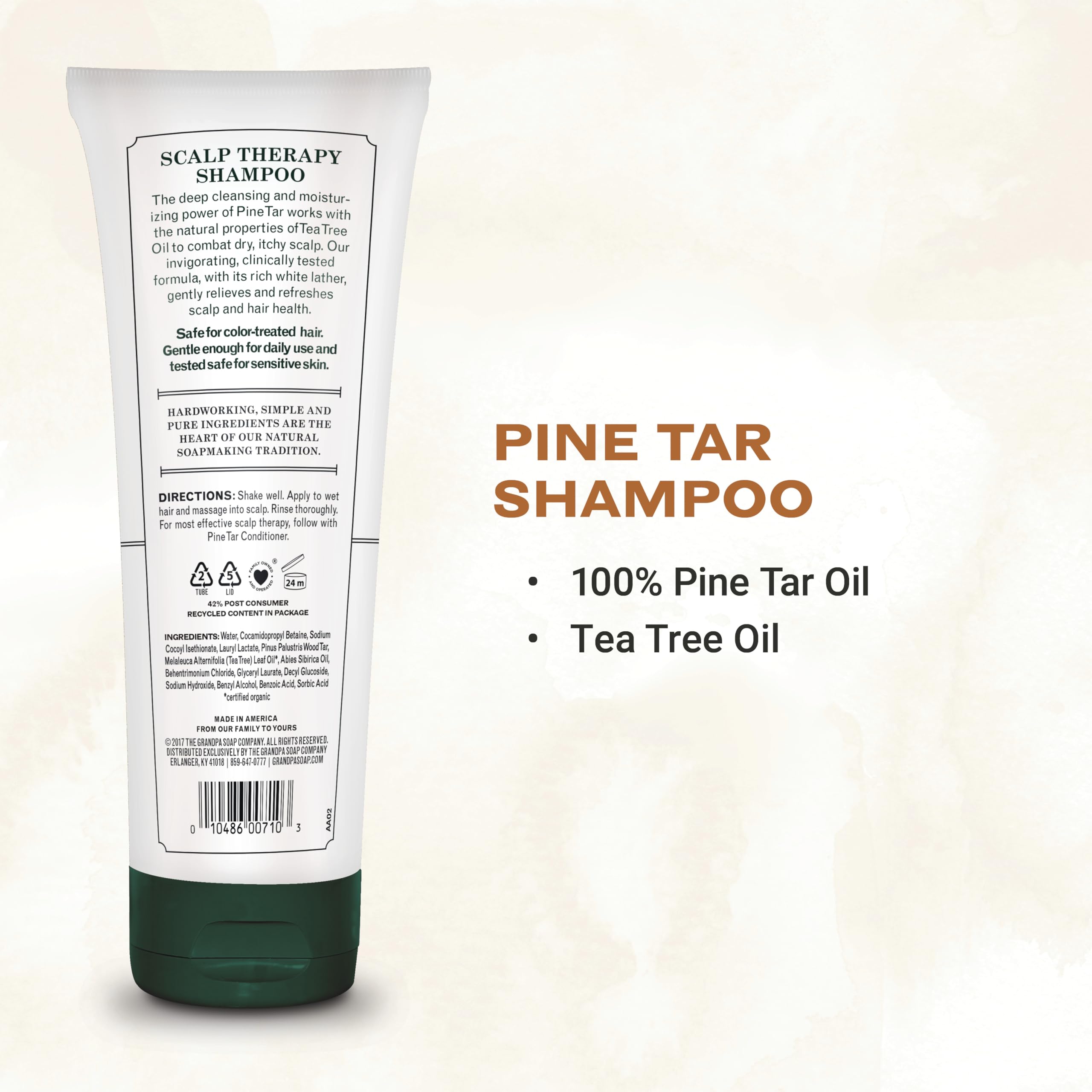 Foto 3 pulgar | Champú The Grandpa Soap Company Pine Tar 240 Ml  Vegano - Venta Internacional.
