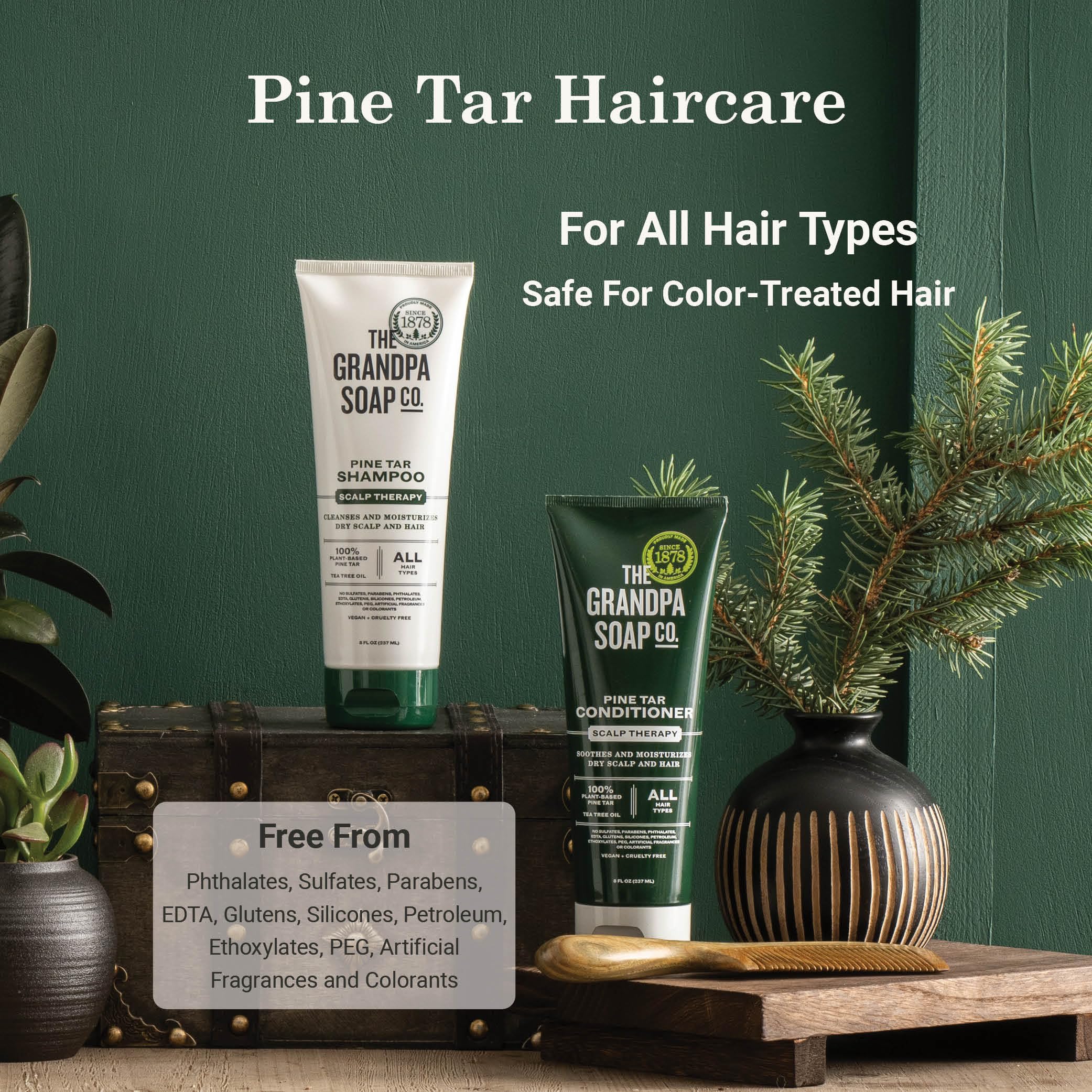 Foto 4 pulgar | Champú The Grandpa Soap Company Pine Tar 240 Ml  Vegano - Venta Internacional.