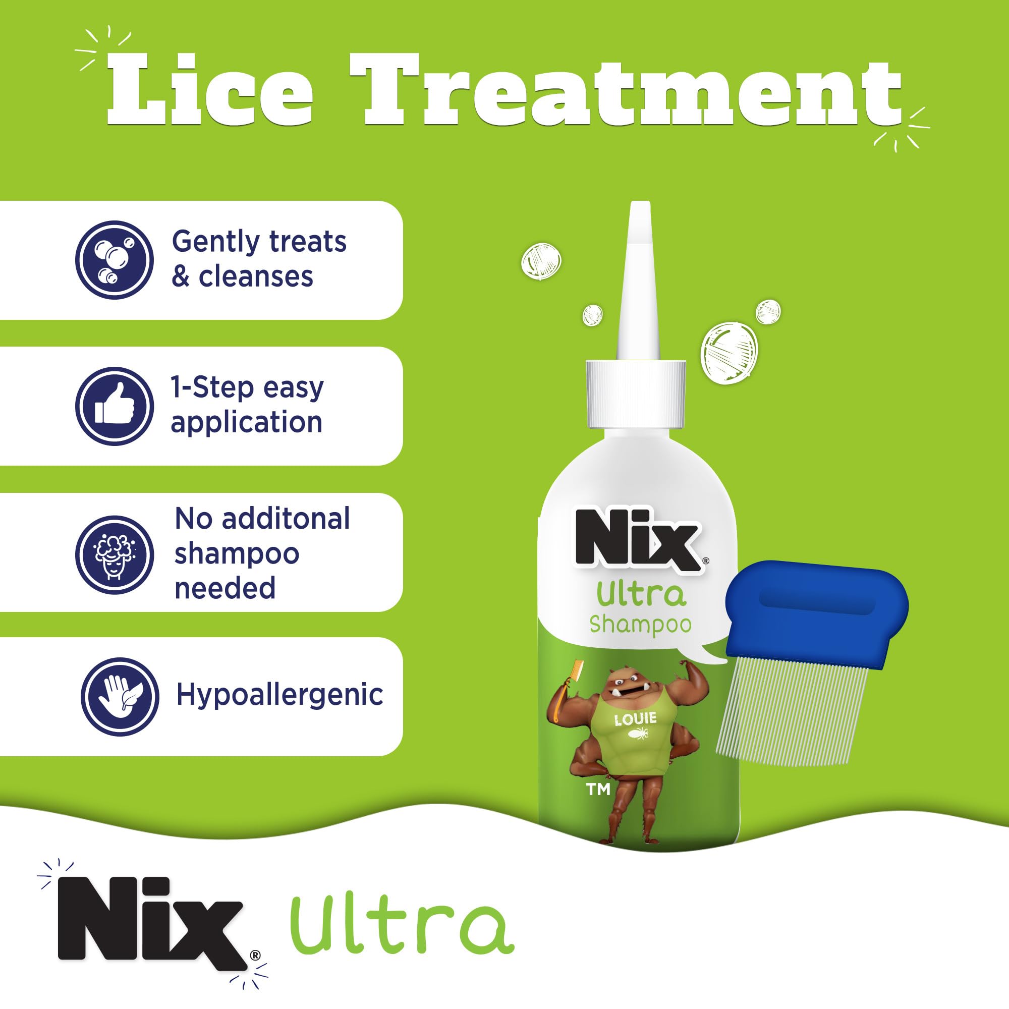 Foto 4 | Champú Para Tratamiento De Piojos Nix Ultra Superlice 120 Ml Con Peine - Venta Internacional.
