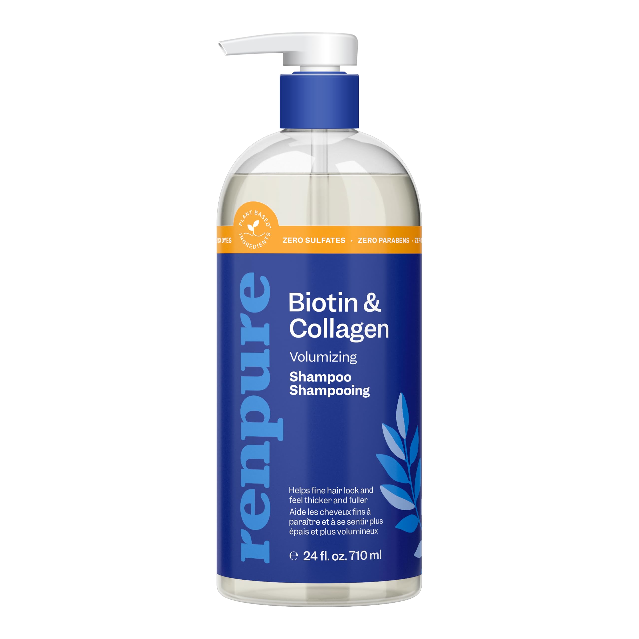 Foto 2 pulgar | Champú Renpure  Biotina Y Colágeno A Base De Plantas  710 Ml  Voluminizador - Venta Internacional.