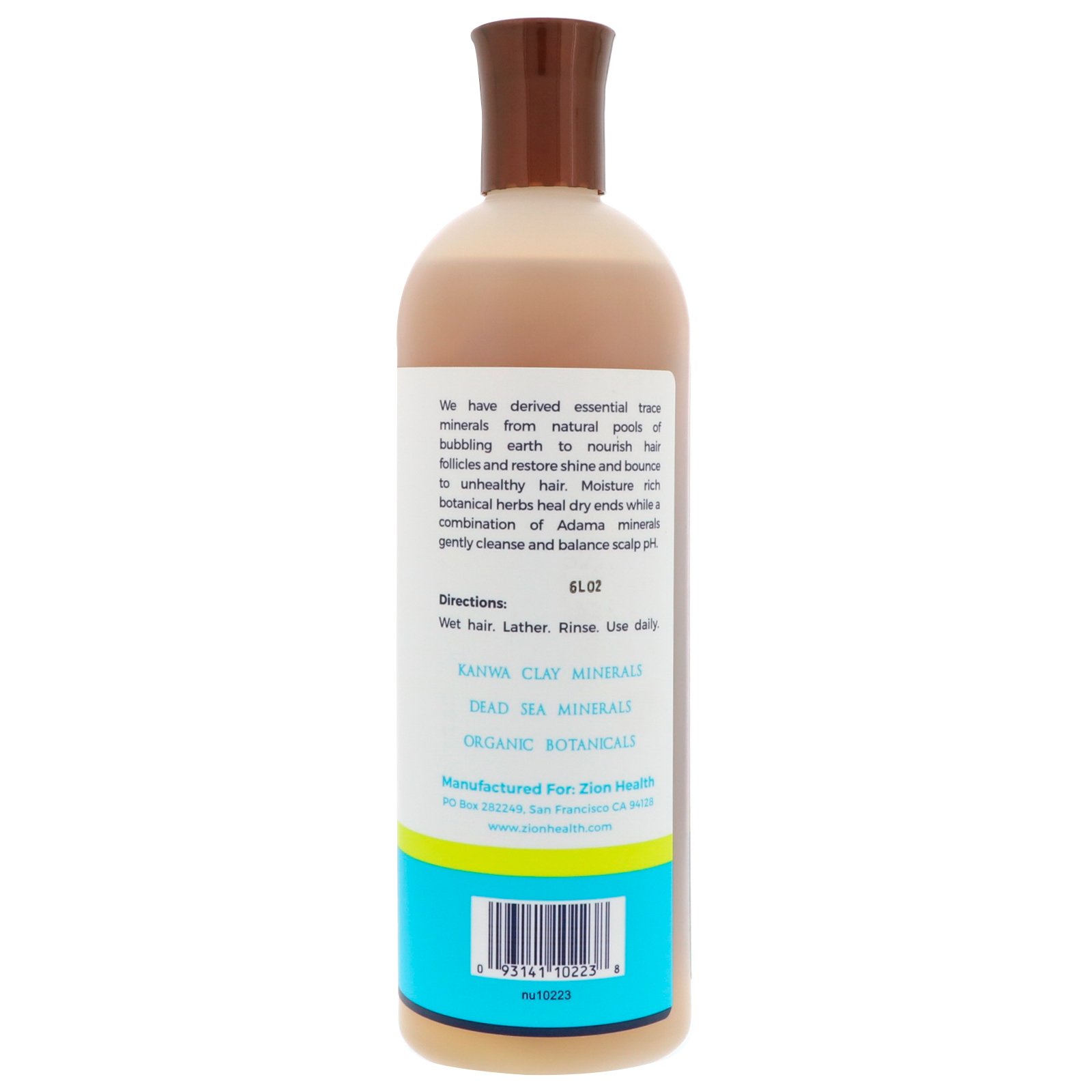 Foto 4 pulgar | Champú Hidratante Zion Health Adama Minerals 473 Ml - Venta Internacional.