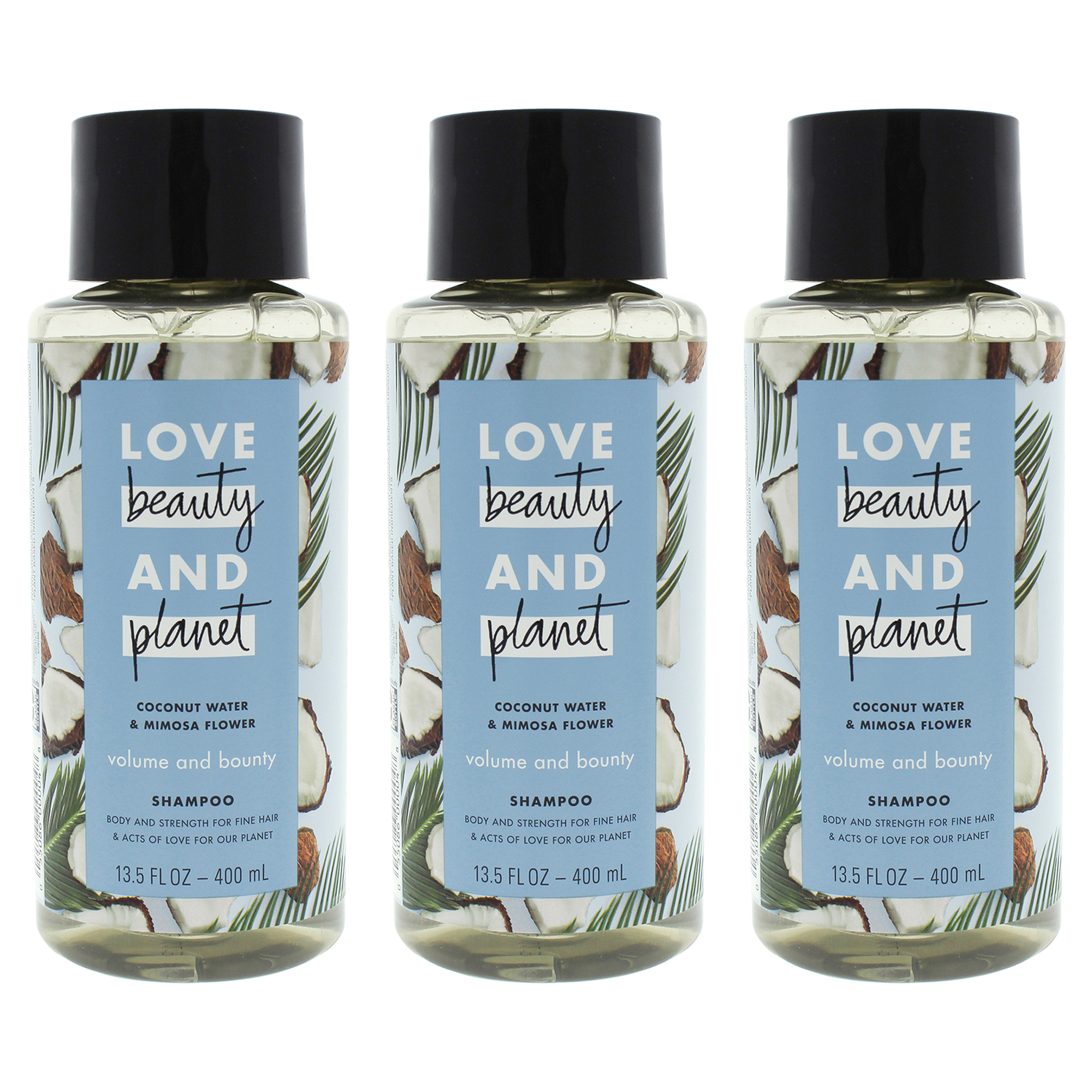 Foto 2 pulgar | Shampoo Love Beauty And Planet Coconut Water Mimosa  Paquete De 3 - Venta Internacional.