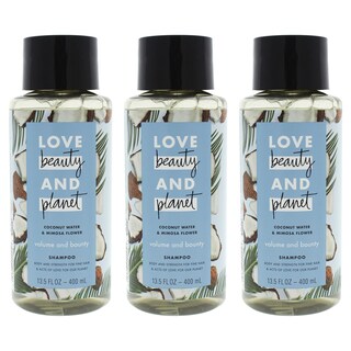 Foto 1 | Shampoo Love Beauty And Planet Coconut Water Mimosa Paquete De 3 - Venta Internacional.