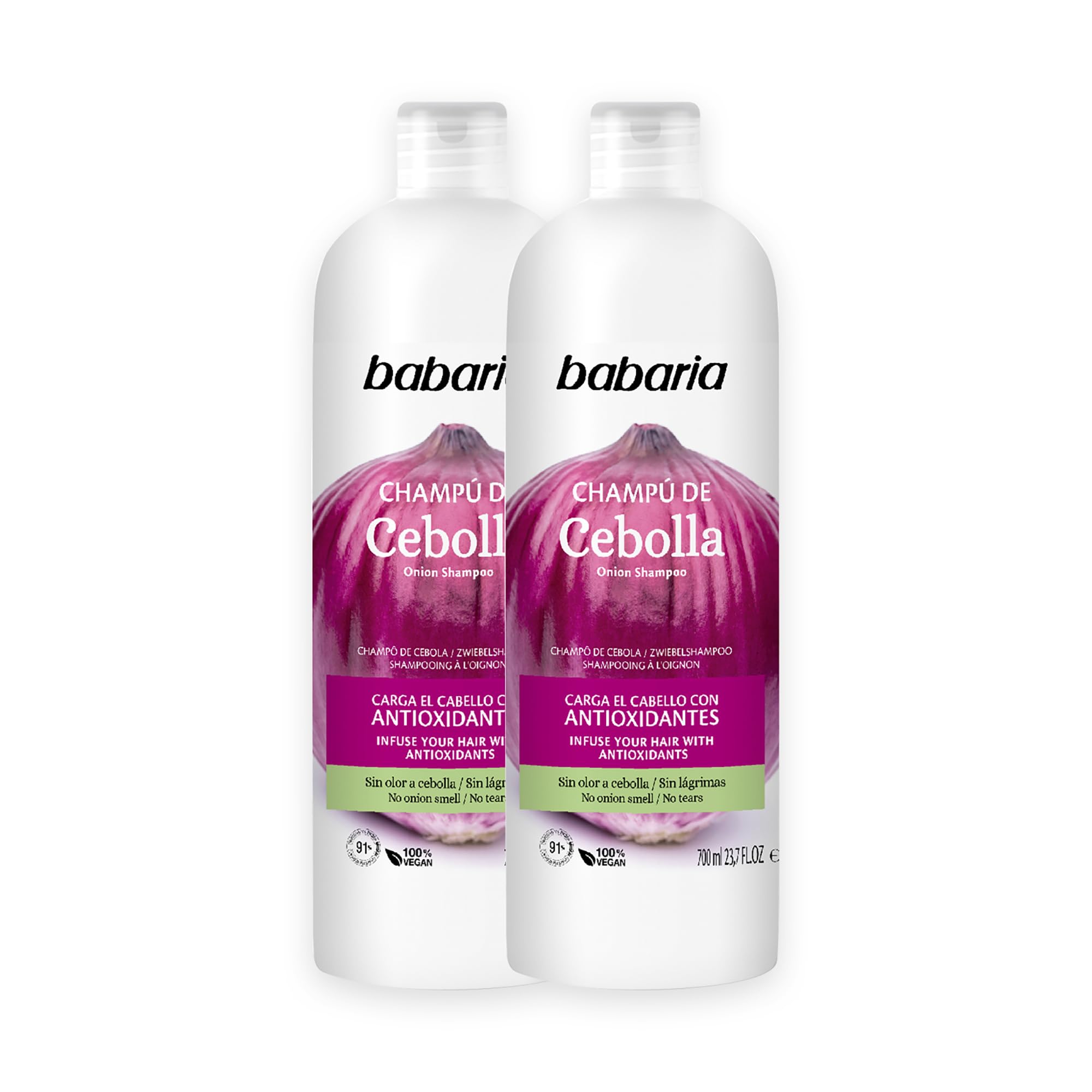 Foto 1 | Champú Hidratante Babaria Onion  Sin Olor  Sin Lágrimas  2 Unidades - Venta Internacional.