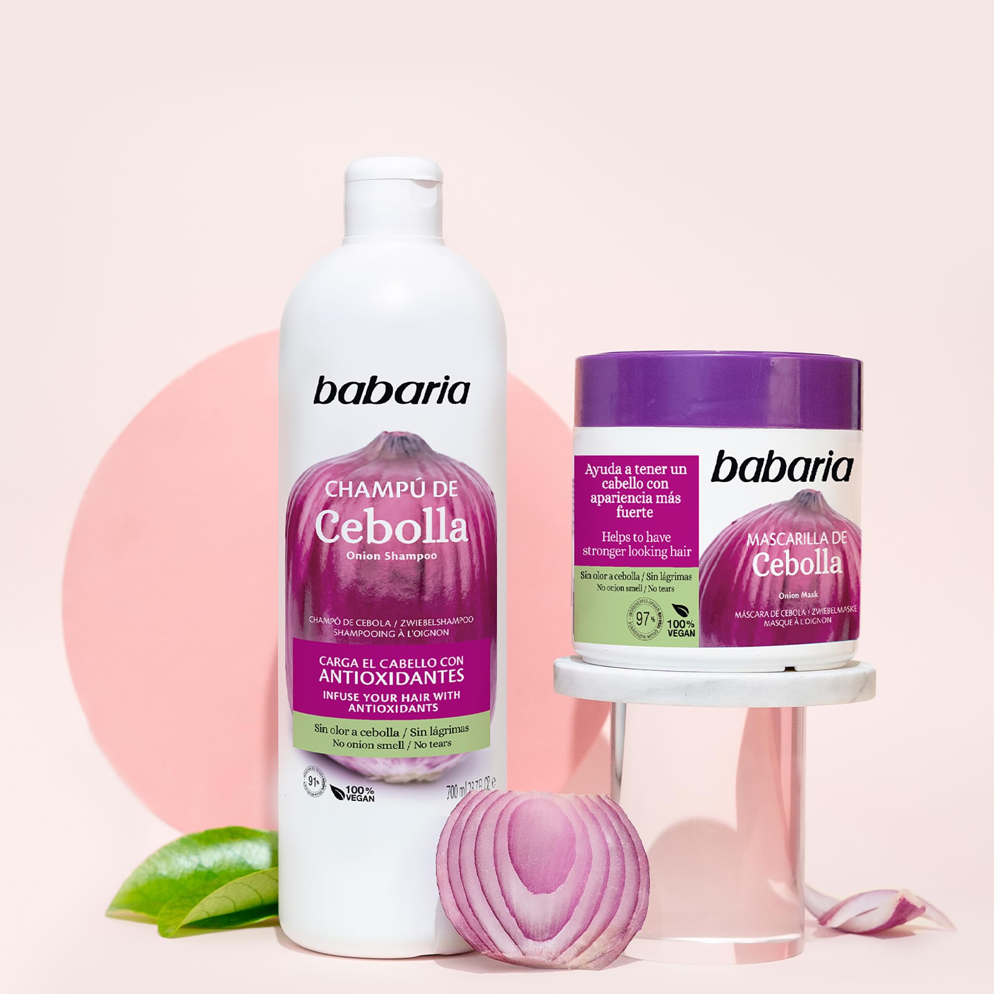 Foto 6 | Champú Hidratante Babaria Onion  Sin Olor  Sin Lágrimas  2 Unidades - Venta Internacional.