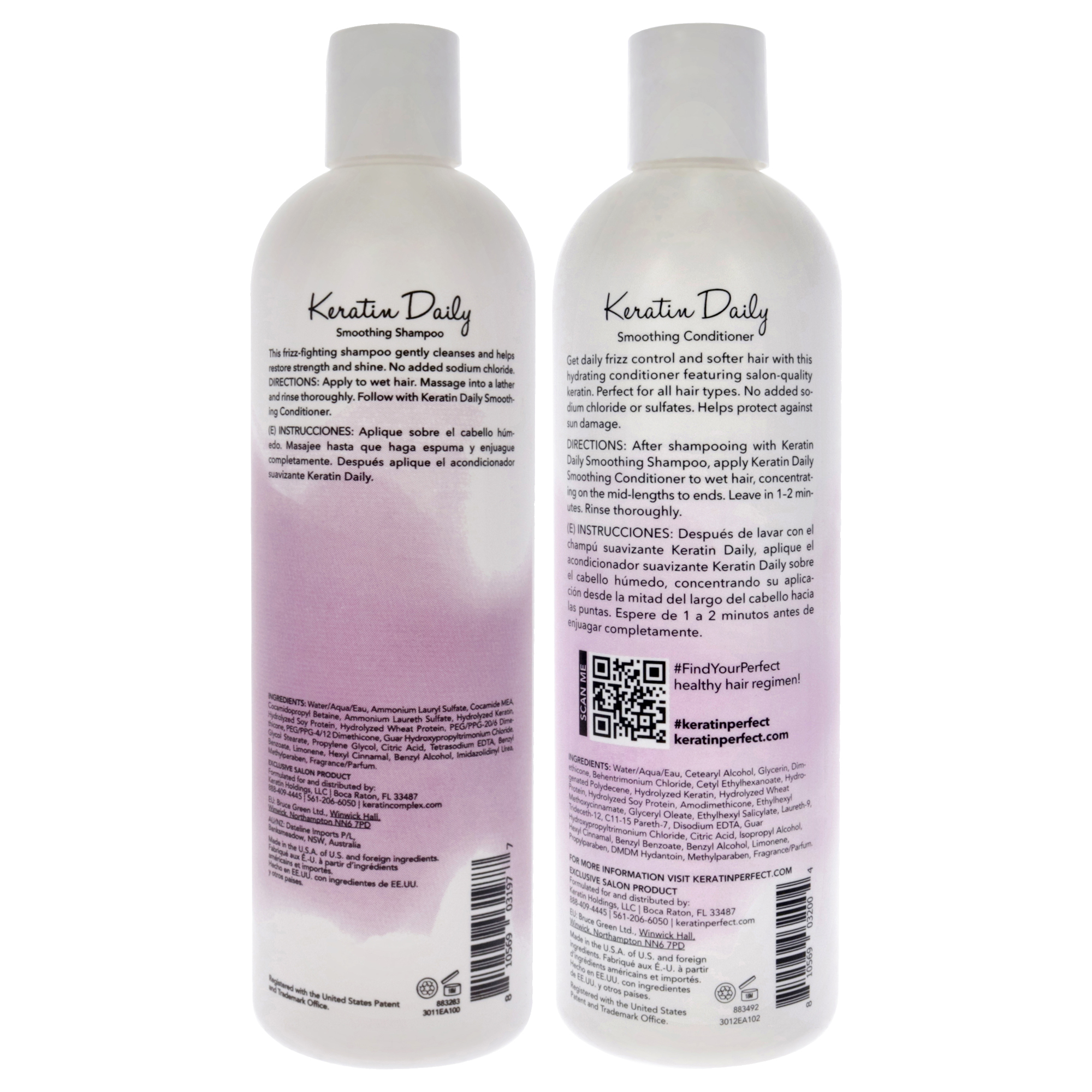 Foto 3 pulgar | Kit Diario Keratin Perfect Keratin Para Unisex Con Acondicionador - Venta Internacional.