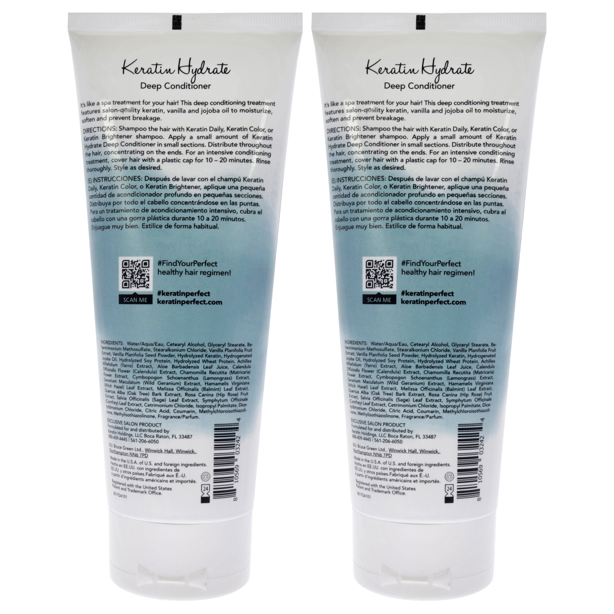 Foto 2 | Acondicionador Profundo Keratin Perfect Hydrate  Paquete De 2 - Venta Internacional.