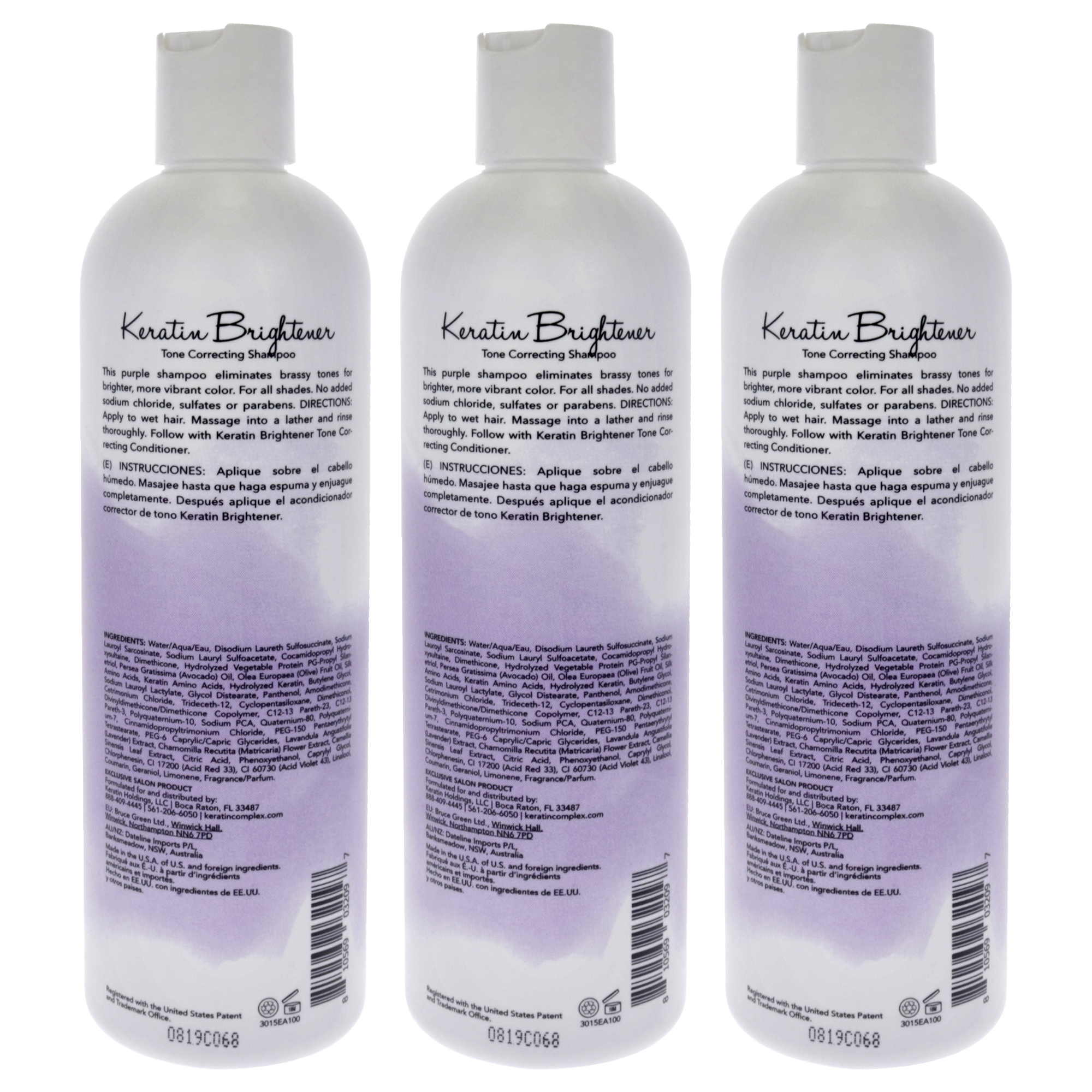 Foto 3 pulgar | Champú Keratin Brightener Keratin Perfect  Paquete De 3 - Venta Internacional.