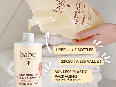 Foto 3 | Champú Y Jabón Babo Botanicals Hidratantes Con Avena Y Caléndula - Venta Internacional.