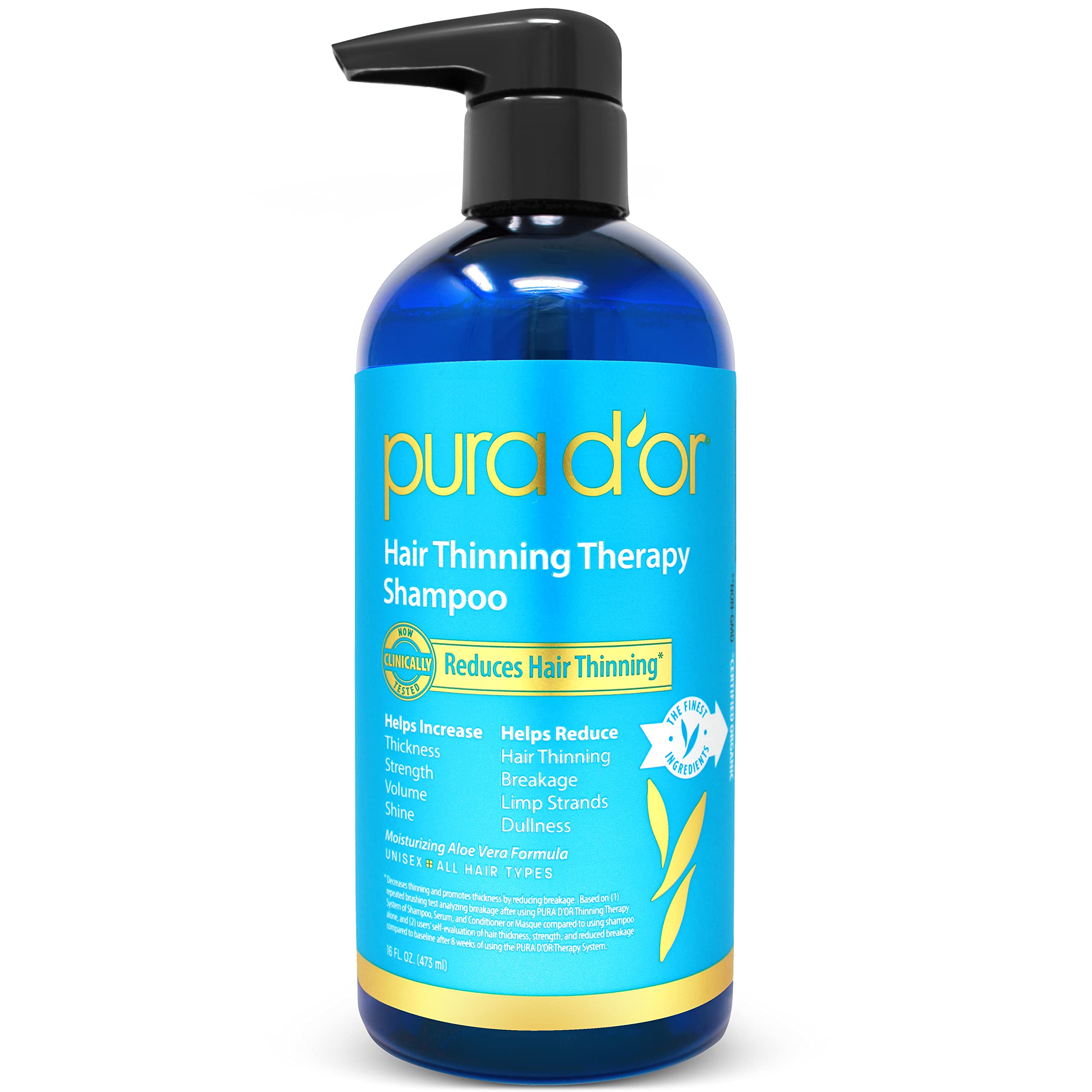 Foto 2 pulgar | Champú Pura D'or Para Adelgazar El Cabello Con Biotina  473 Ml - Venta Internacional.
