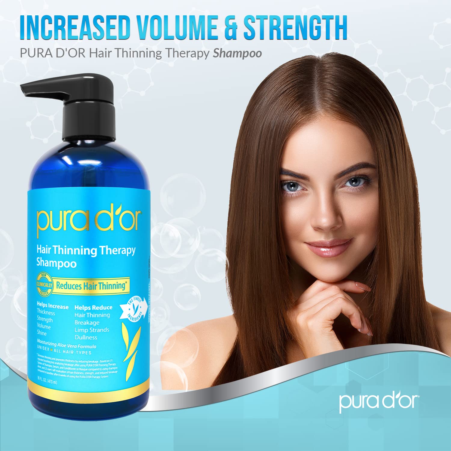 Foto 3 | Champú Pura D'or Para Adelgazar El Cabello Con Biotina  473 Ml - Venta Internacional.