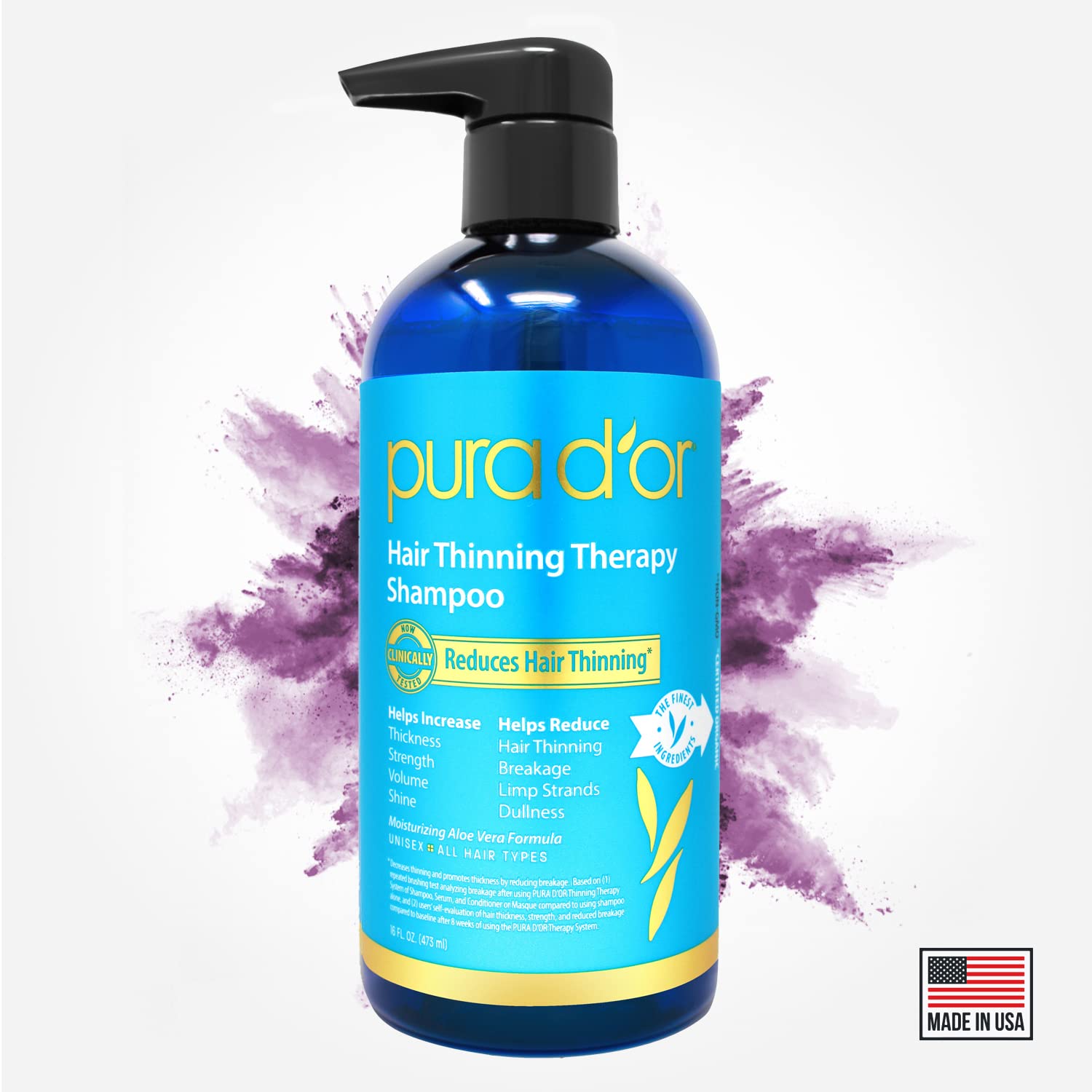 Foto 6 pulgar | Champú Pura D'or Para Adelgazar El Cabello Con Biotina  473 Ml - Venta Internacional.