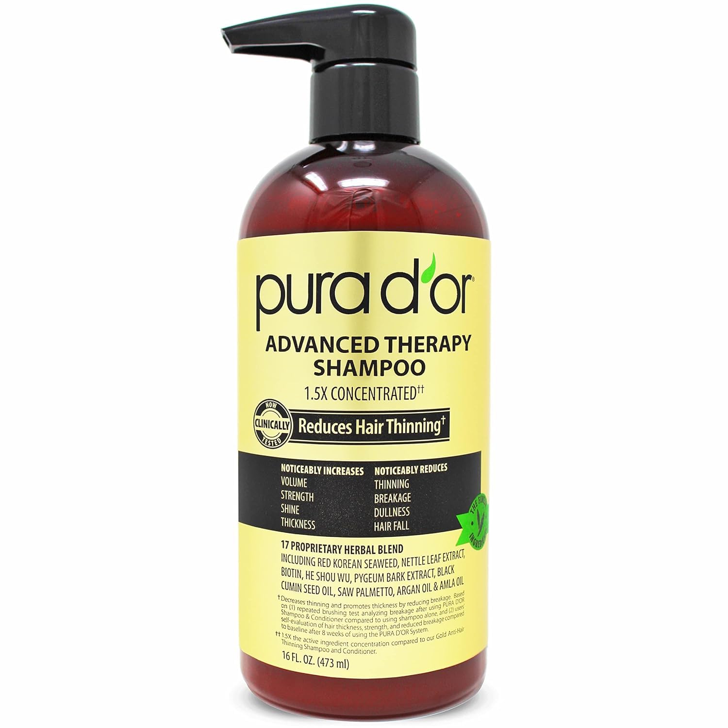 Foto 1 | El Champú Pura D'or Advanced Therapy 473 Ml Reduce La Caída Del Cabello - Venta Internacional.