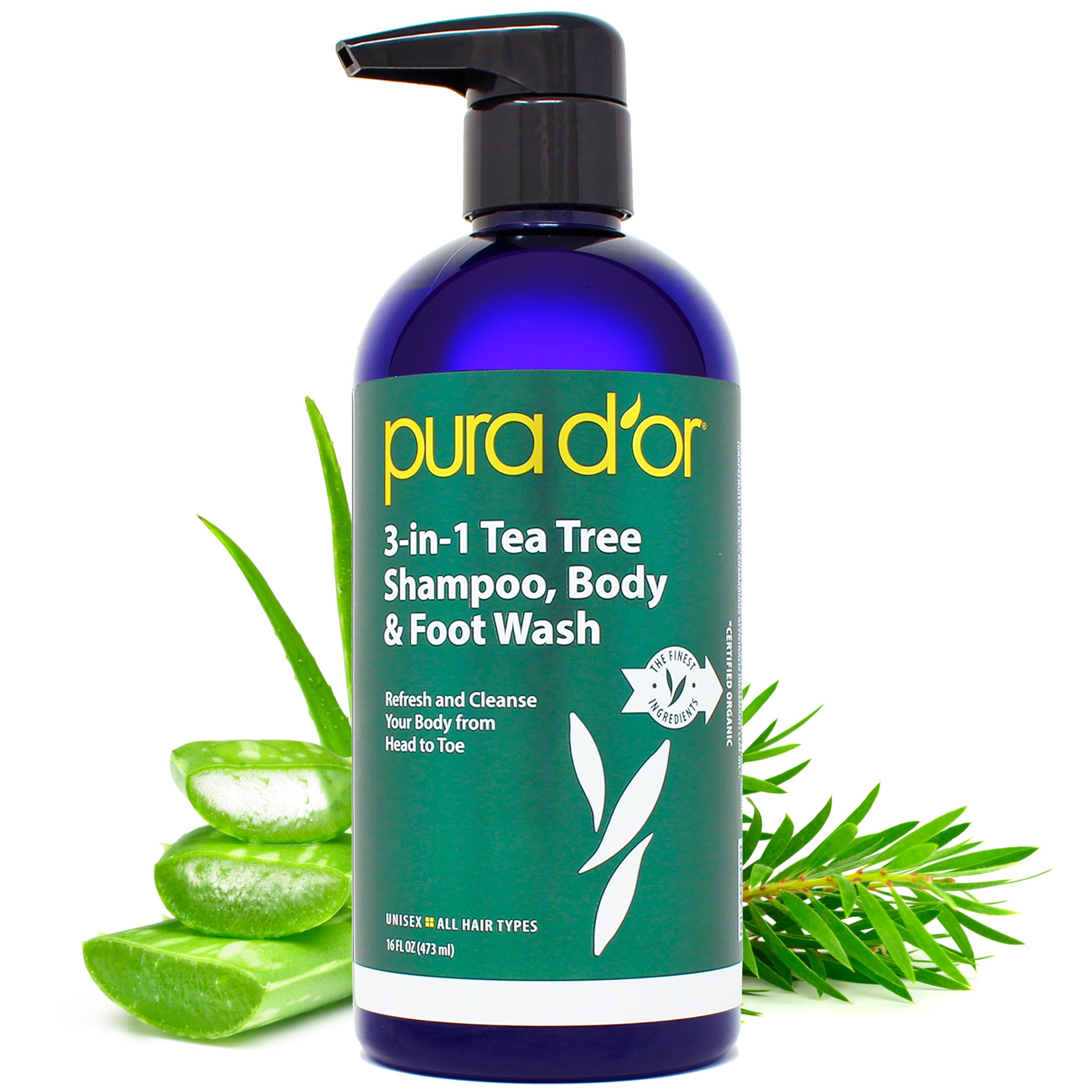Foto 2 pulgar | Champú  Gel De Baño Y Pies Pura D'or Tea Tree 500 Ml - Venta Internacional.