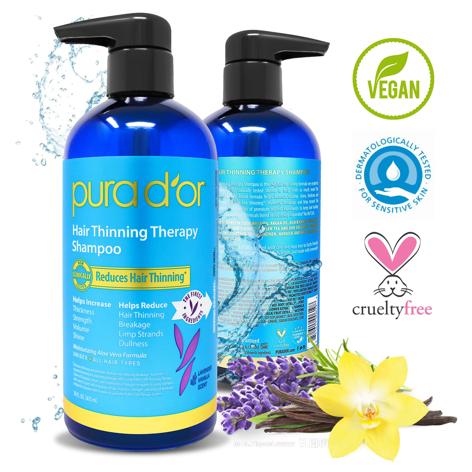 Foto 6 pulgar | Champú Pura D'or Para Adelgazar El Cabello Con Biotina  473 Ml - Venta Internacional.