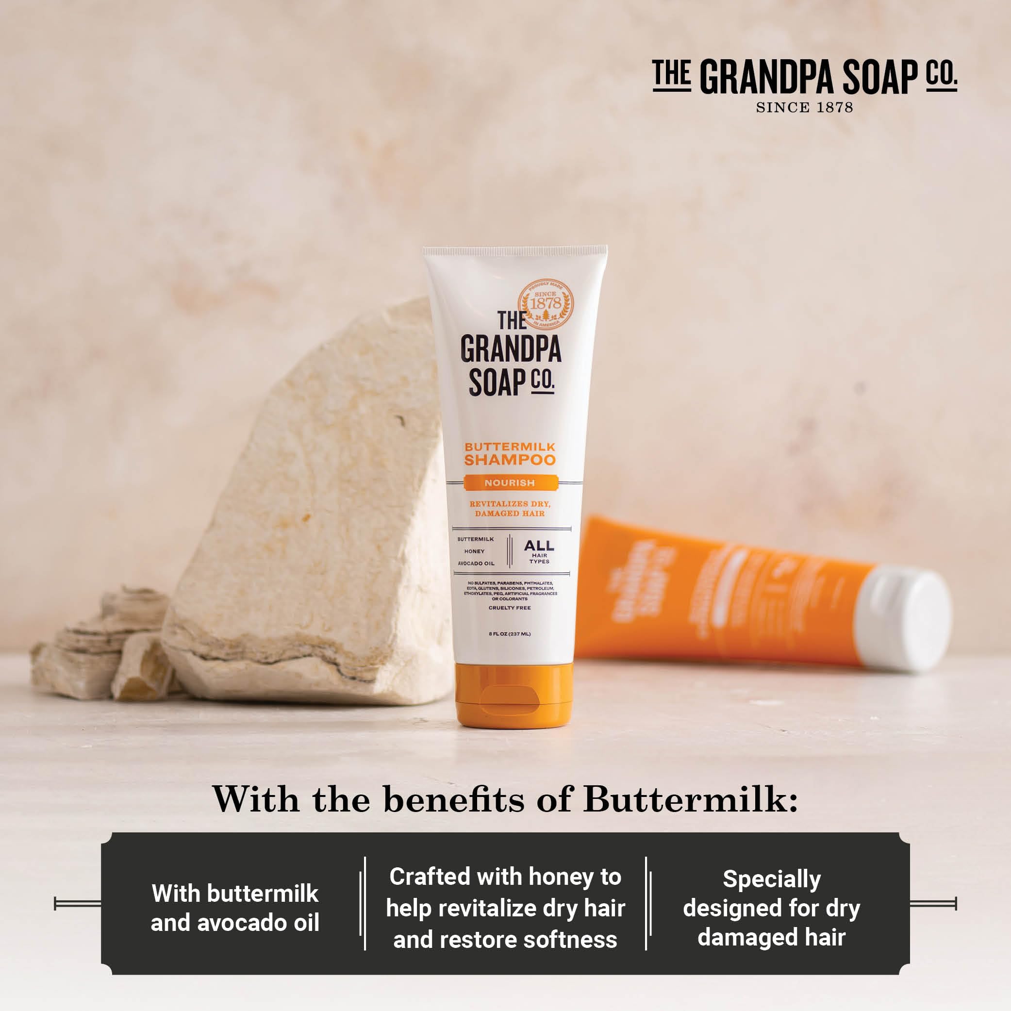 Foto 5 pulgar | Champú The Grandpa Soap Company Con Suero De Leche  240 Ml  Vegano - Venta Internacional.