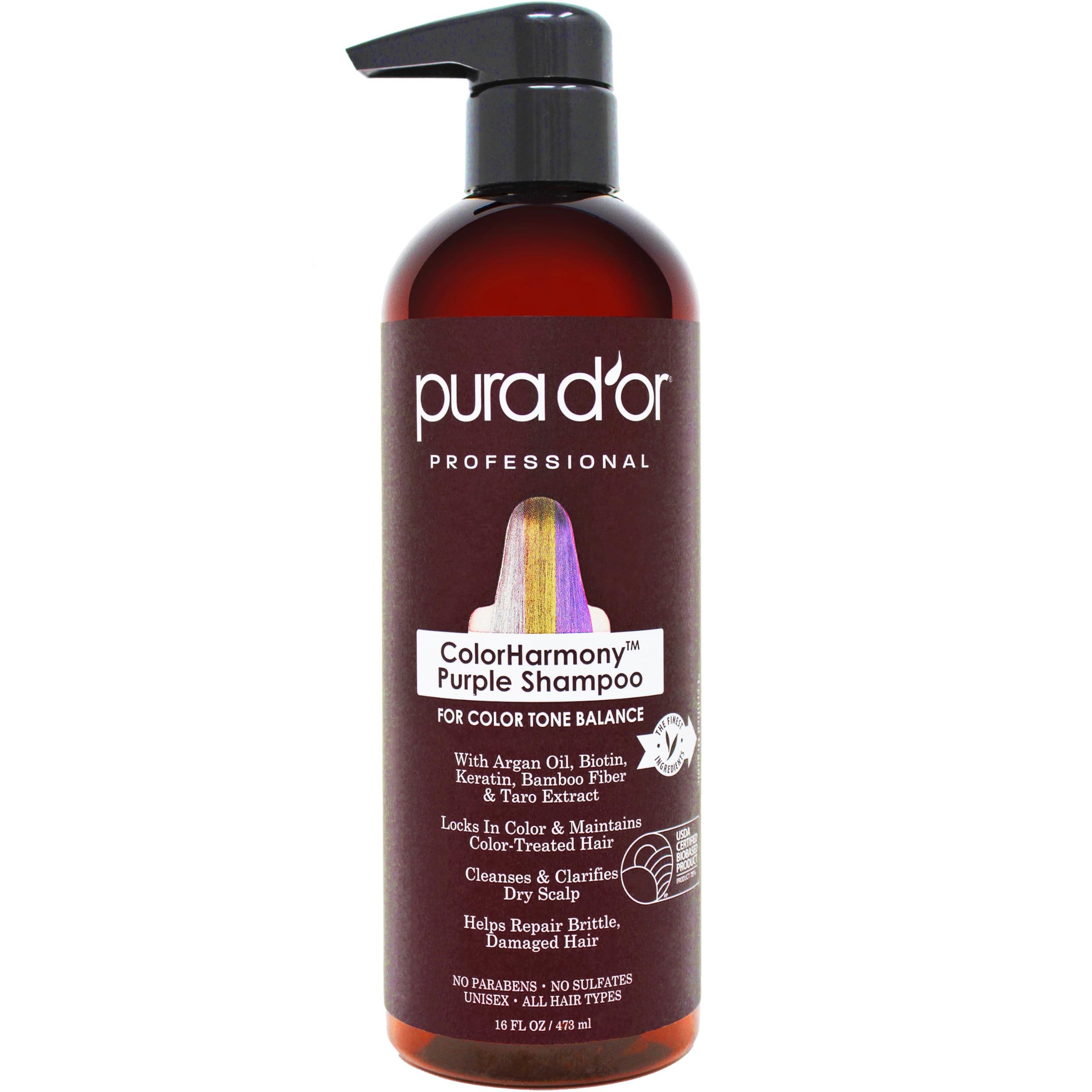 Foto 1 | Champú Pura D'or Colorharmony Purple 473 Ml Para Cabello Teñido - Venta Internacional.
