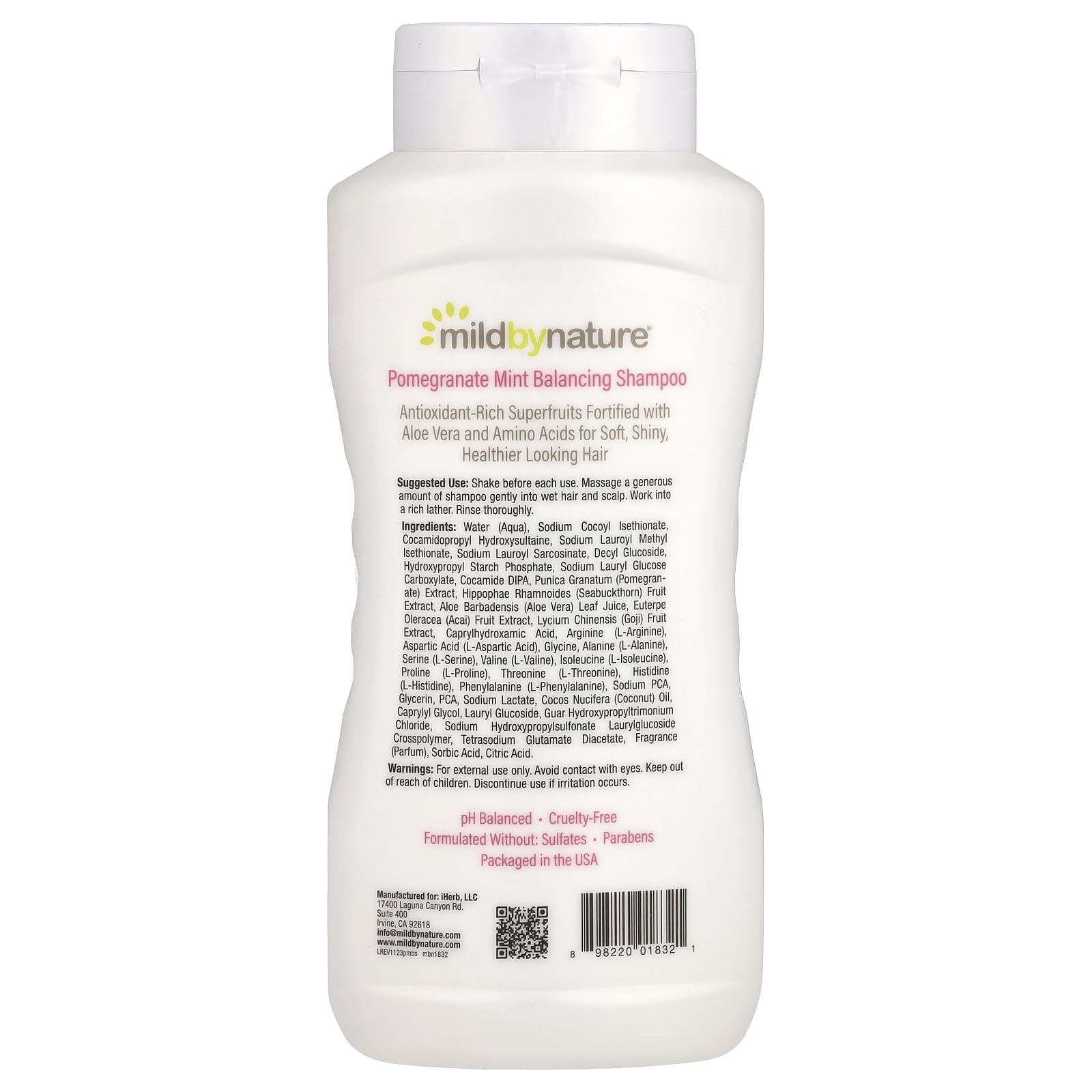 Foto 2 | Champú Mild By Nature Pomegranate Mint Balancing 473 Ml - Venta Internacional.