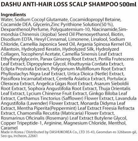 Foto 8 pulgar | Champú Dashu Revitalizing Protein 500 Ml Para Cuero Cabelludo Seco Y Con Picazón Para Hombres - Venta Internacional.