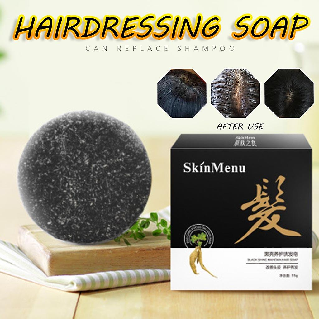 Foto 4 pulgar | Barra De Champú Para Oscurecer El Cabello  100% Natural Y Orgánico Huoguo  55 G - Venta Internacional.