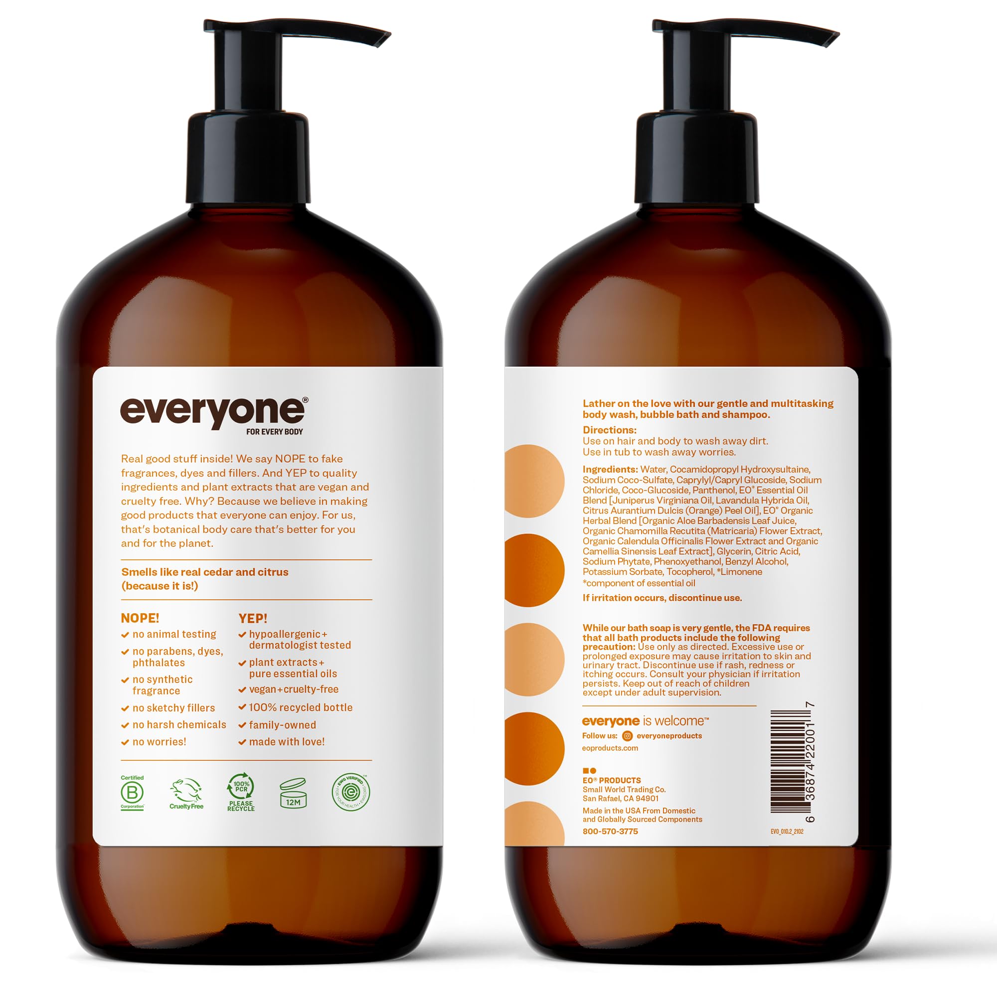 Foto 2 | Jabón  Gel De Baño  Baño De Burbujas  Champú Everyone 3 En 1  960 Ml - Venta Internacional.