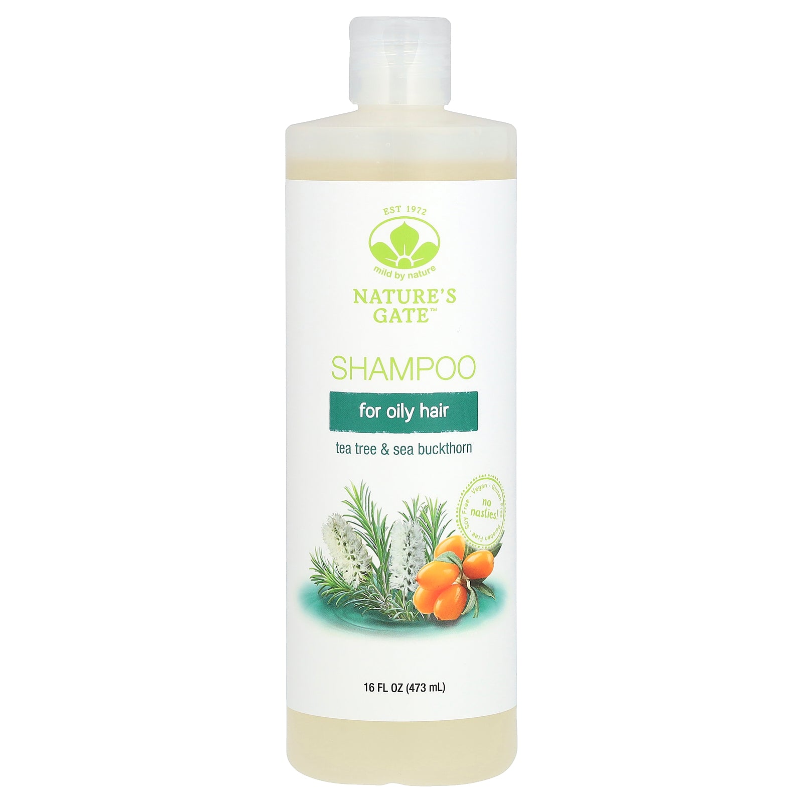 Foto 2 pulgar | Champú Mild By Nature Para Cabello Graso Con Árbol De Té Y Espino Amarillo  473 Ml - Venta Internacional.