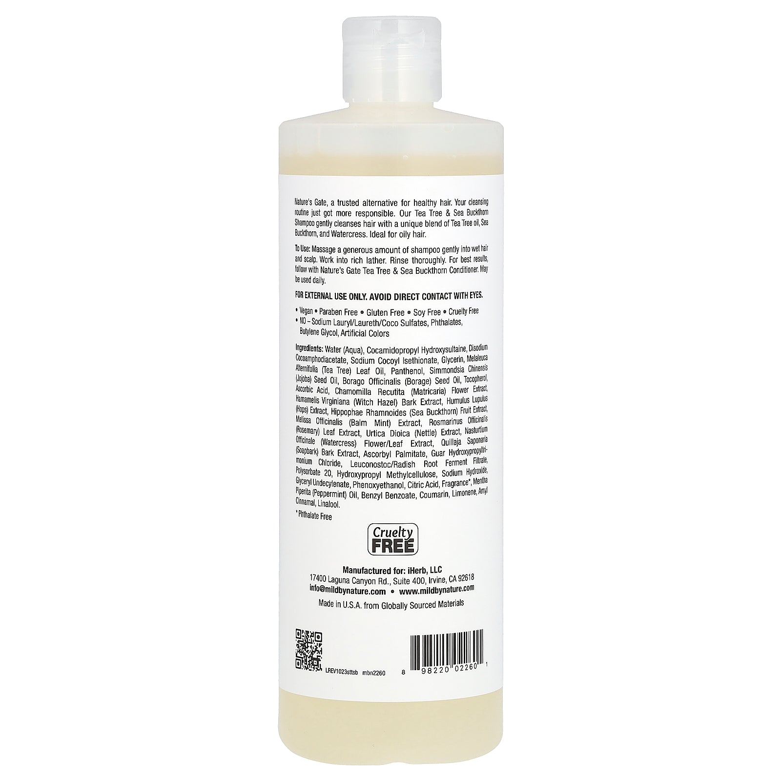 Foto 3 pulgar | Champú Mild By Nature Para Cabello Graso Con Árbol De Té Y Espino Amarillo  473 Ml - Venta Internacional.