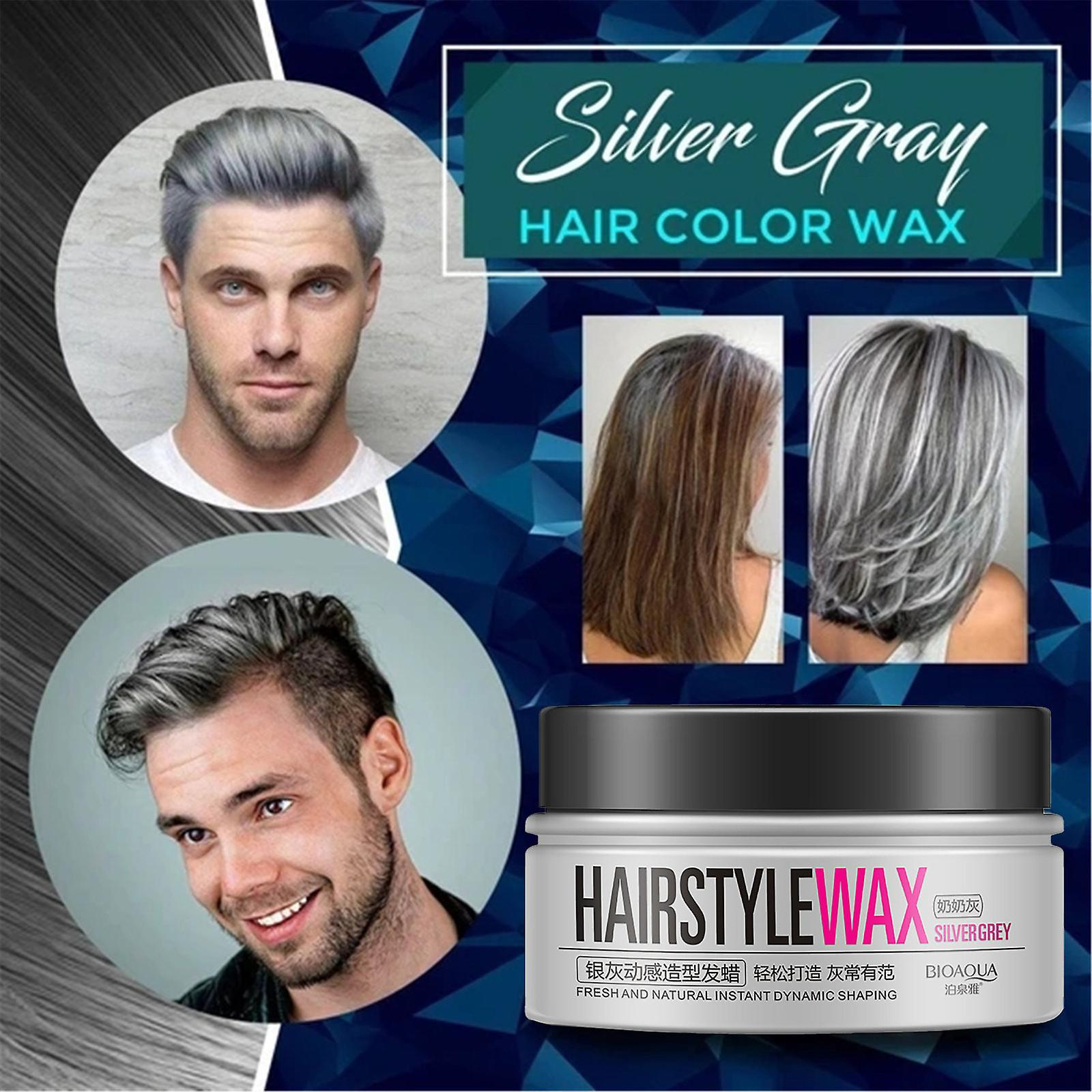 Foto 4 | Cera Para Teñir El Cabello Huoguo Silver Grey  Crema Temporal De 100 Ml - Venta Internacional.