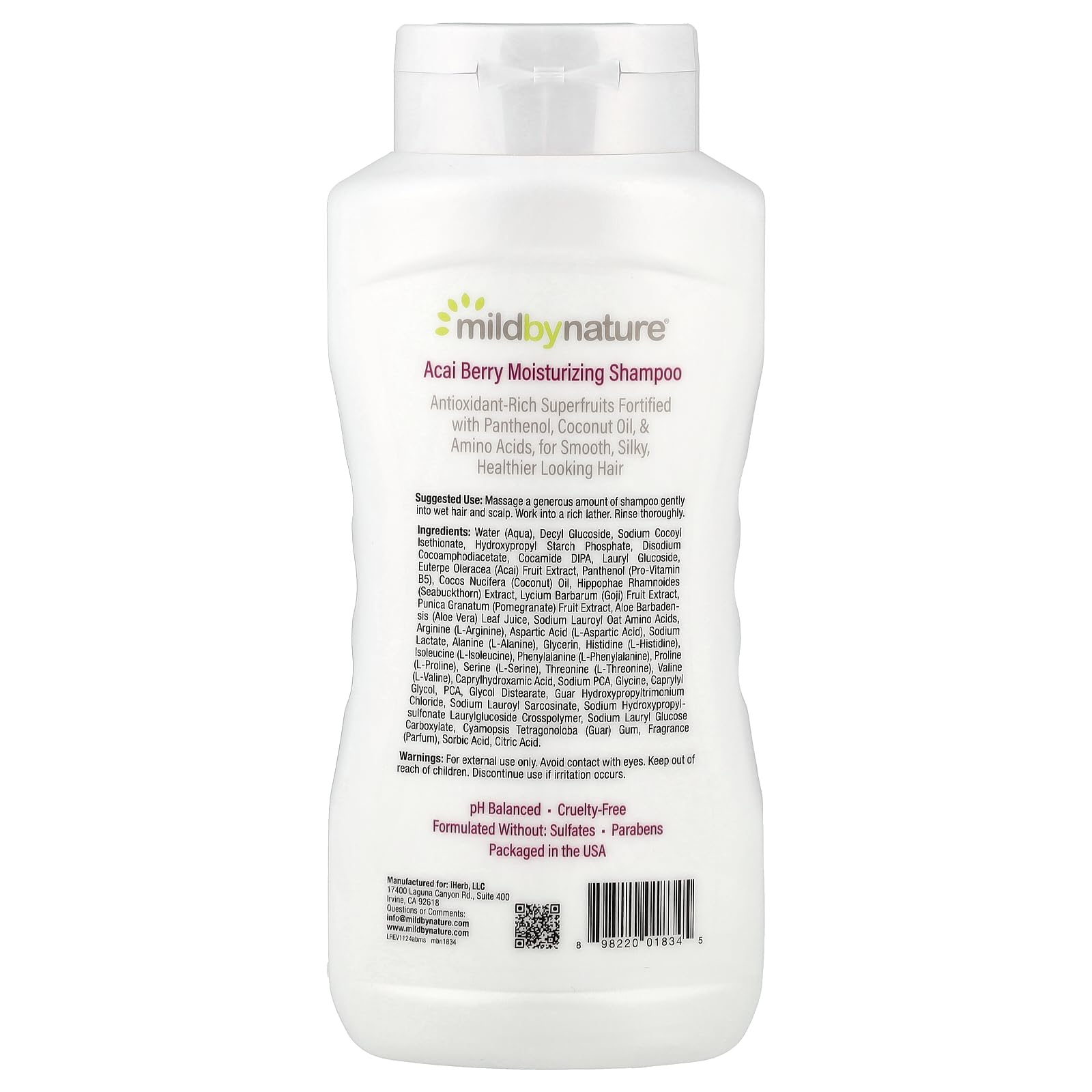 Foto 3 pulgar | Champú Hidratante Mild By Nature Acai Berry 473ml - Venta Internacional.