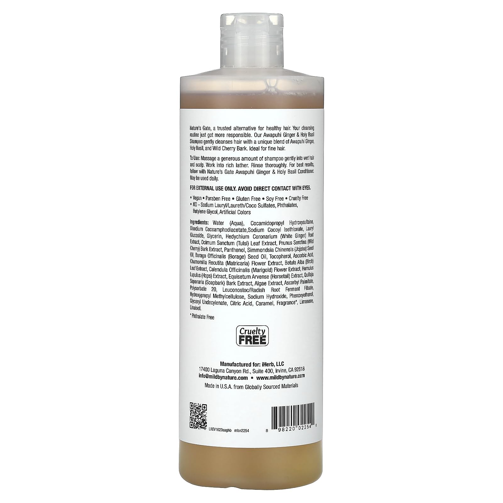 Foto 2 | Champú Mild By Nature Awapuhi Con Jengibre Y Albahaca Sagrada 473 Ml - Venta Internacional.