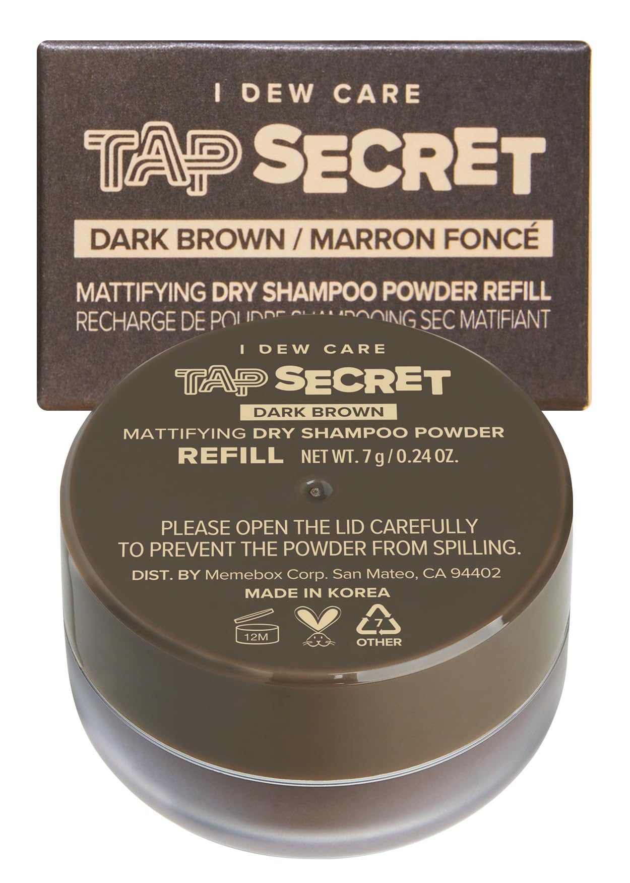 Foto 1 | Champú Seco En Polvo Refill I Dew Care Tap Secret Dark Brown - Venta Internacional.