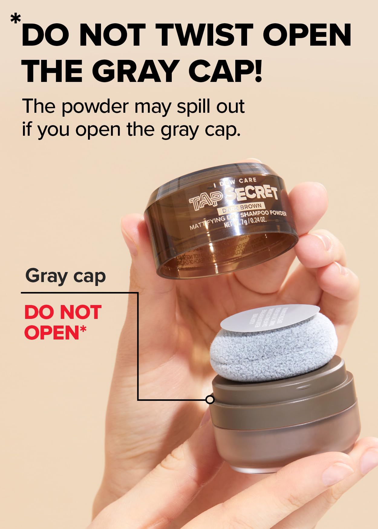 Foto 6 pulgar | Champú Seco En Polvo Refill I Dew Care Tap Secret Dark Brown - Venta Internacional.