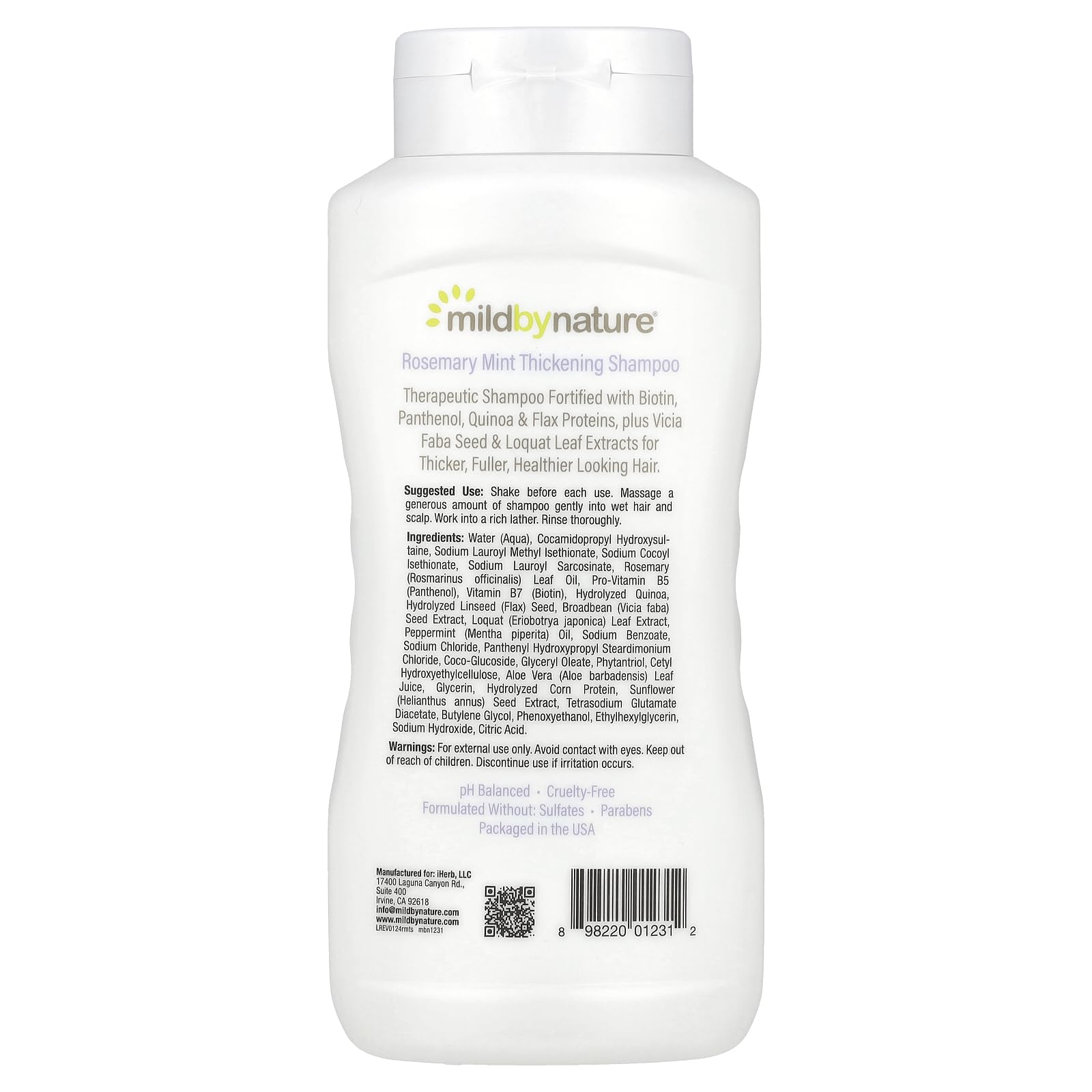 Foto 3 pulgar | Champú Mild By Nature Para Espesar El Cabello Con Biotina  473 Ml  Romero - Venta Internacional.