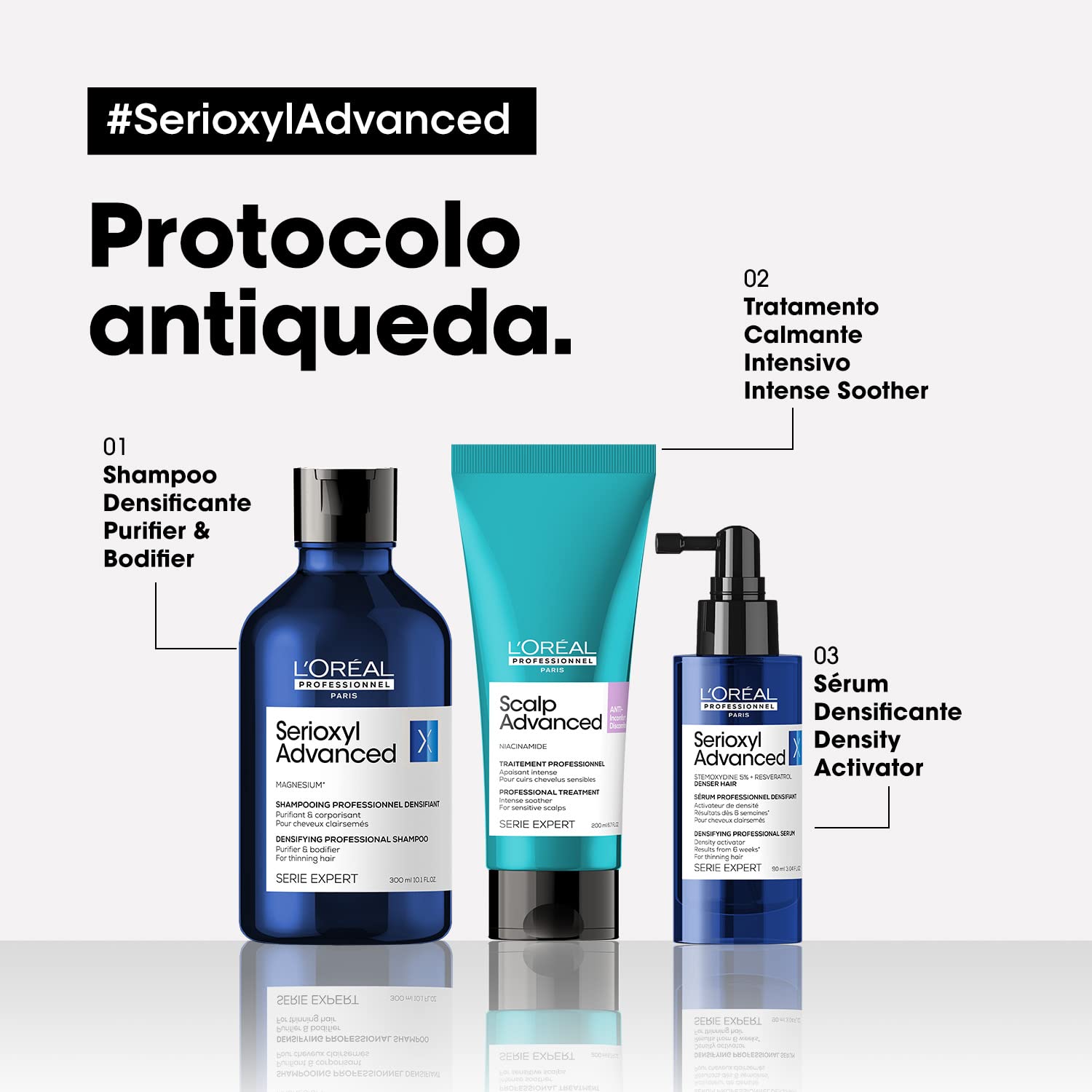 Foto 3 pulgar | Champú L'oréal Professionnel Paris Serioxyl Advanced 300 Ml - Venta Internacional.