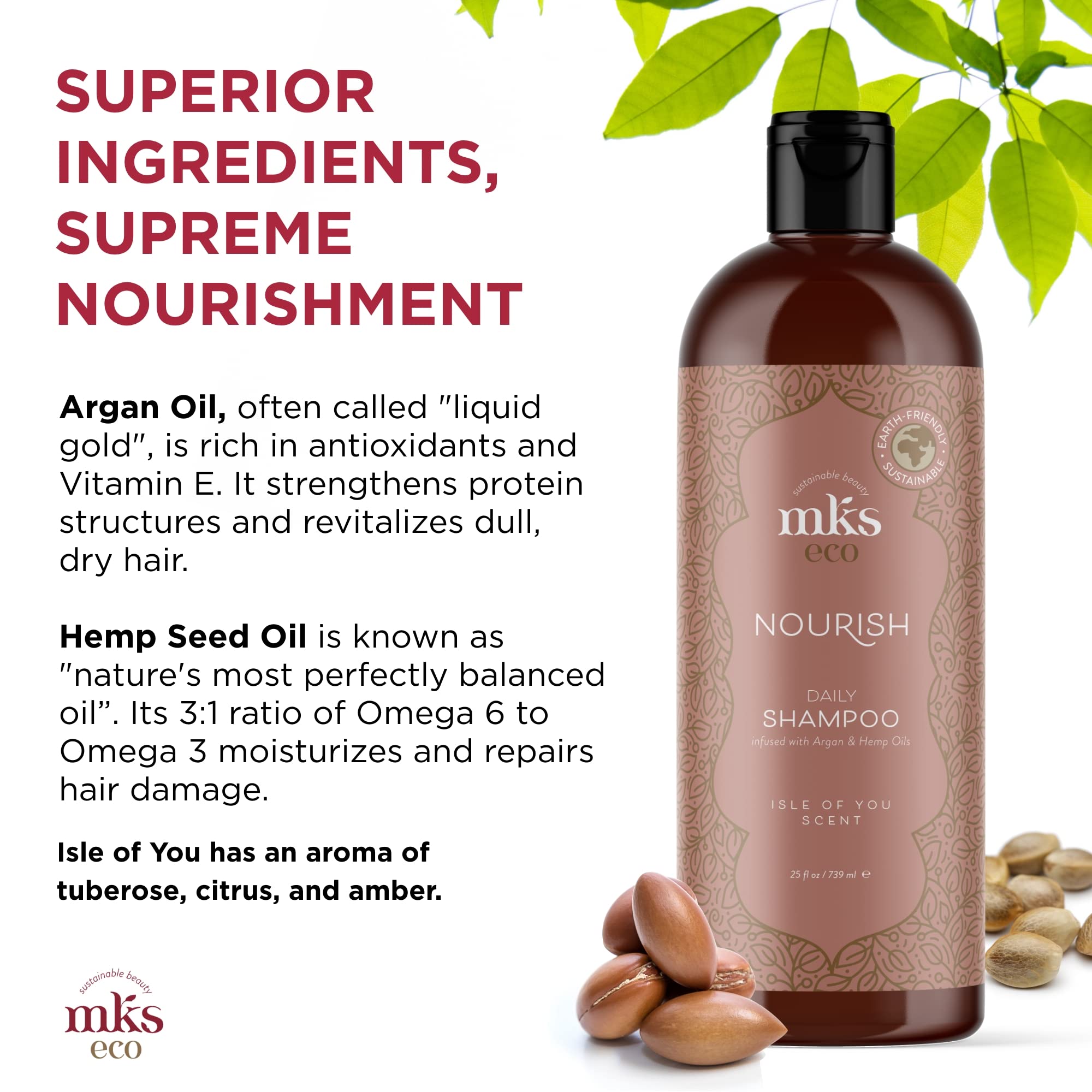 Foto 5 pulgar | Champú Earthly Body Mks Eco Nourish Isle Of You 750 Ml - Venta Internacional.