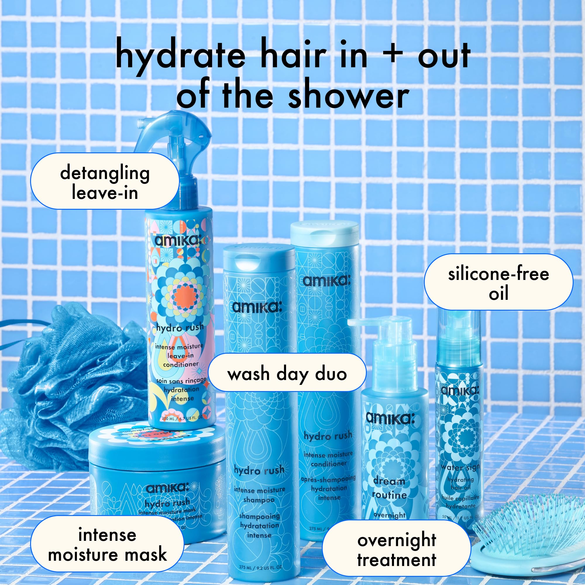 Foto 7 pulgar | Paquete De Champú Y Acondicionador Amika Hydro Rush 275 Ml - Venta Internacional.
