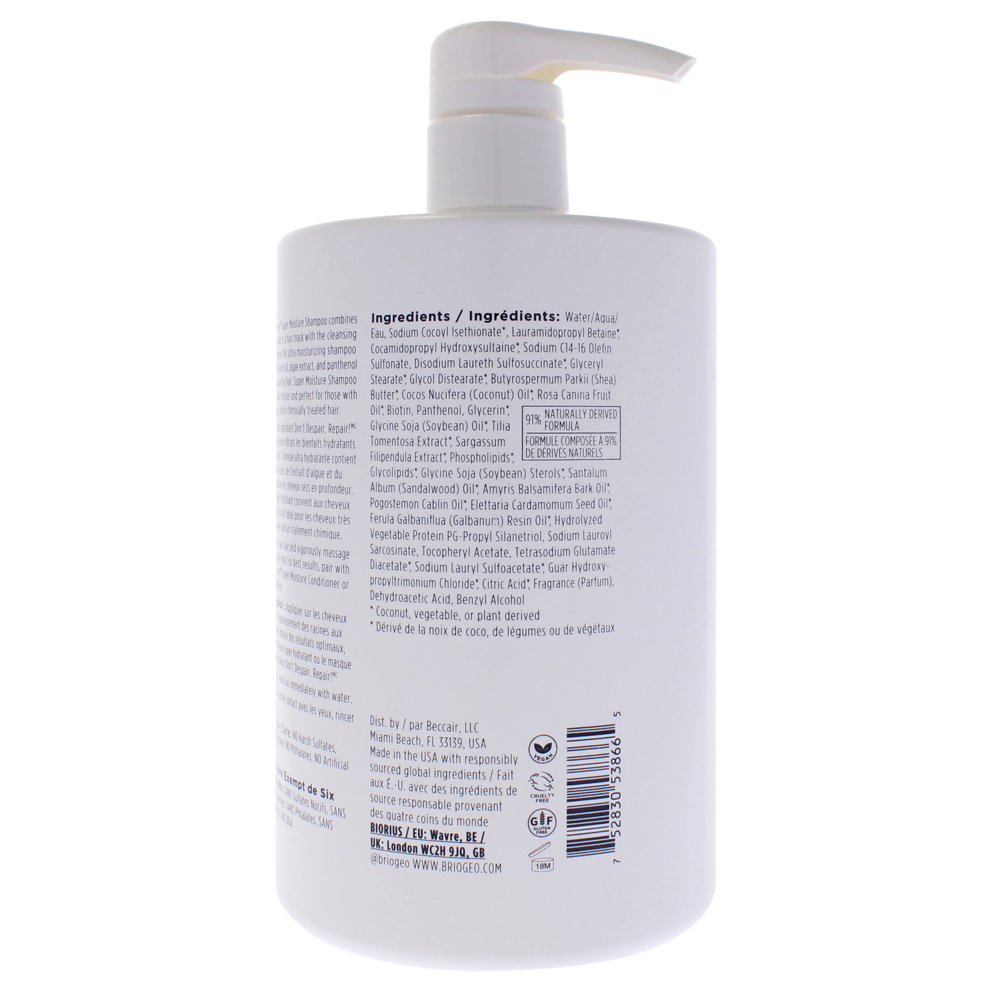 Foto 3 pulgar | Champú Briogeo Dont Despair Repair Super Moisture 1l - Venta Internacional.