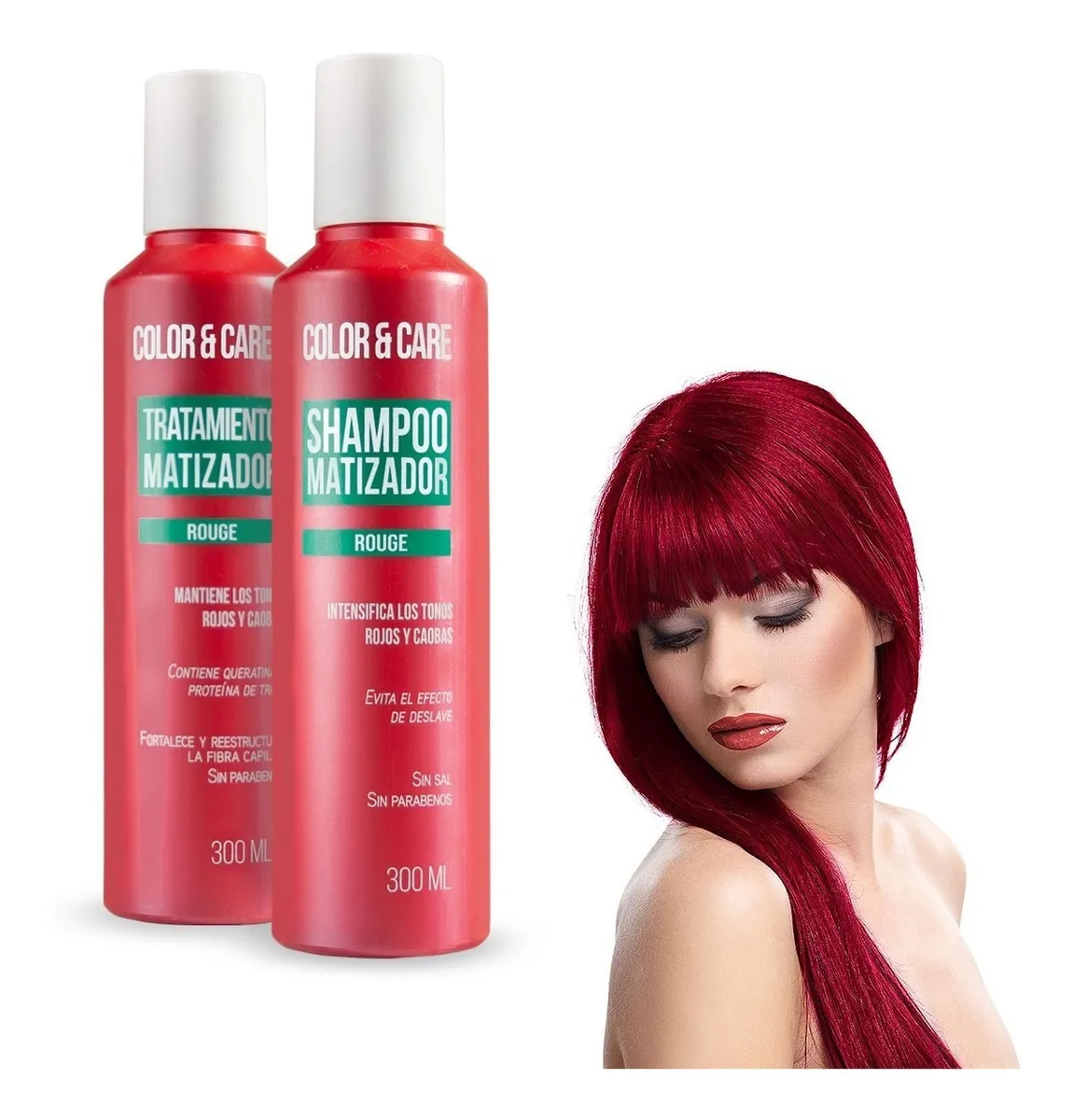 Foto 4 pulgar | Shampoo Matizador Rojo + Tratamiento con Keratina