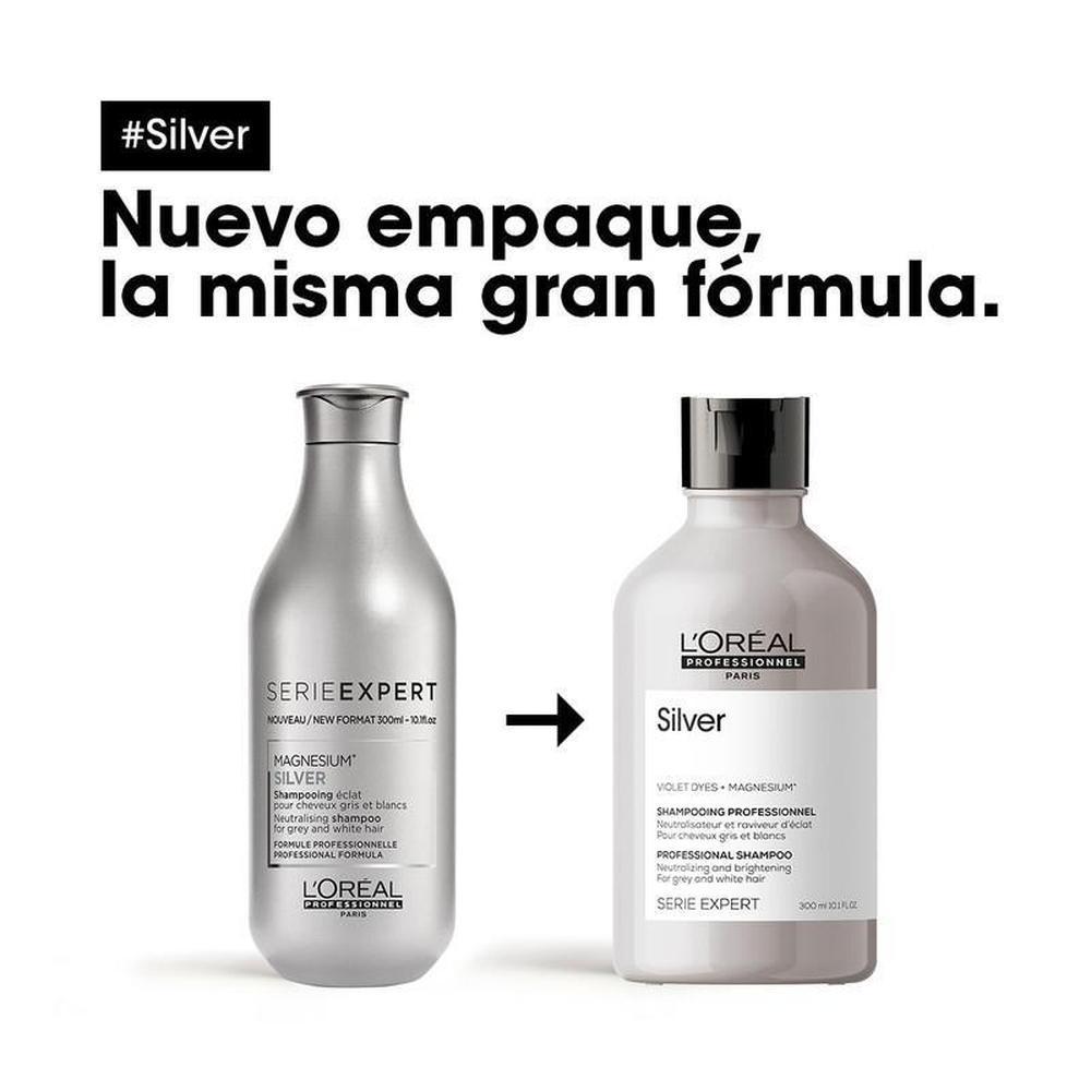 Foto 3 pulgar | Shampoo L'oréal Silver Tintes Violeta Magnesio 300 ml