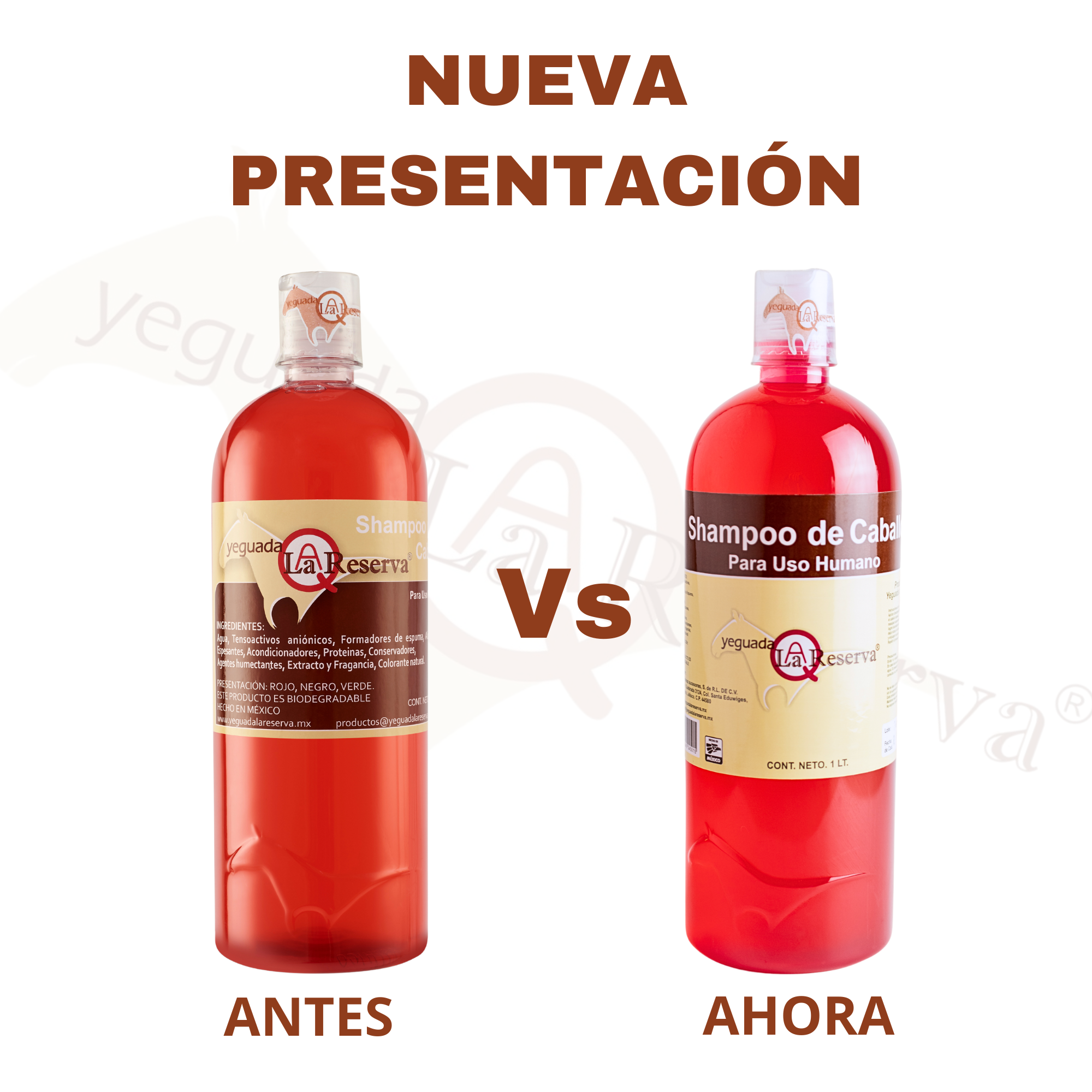 Foto 3 | Caja  Shampoo De Caballo Rojo Para Uso Humano, Yeguada La Reserva - Ideal Para Todo Tipo De  Cabello. (12pzs)