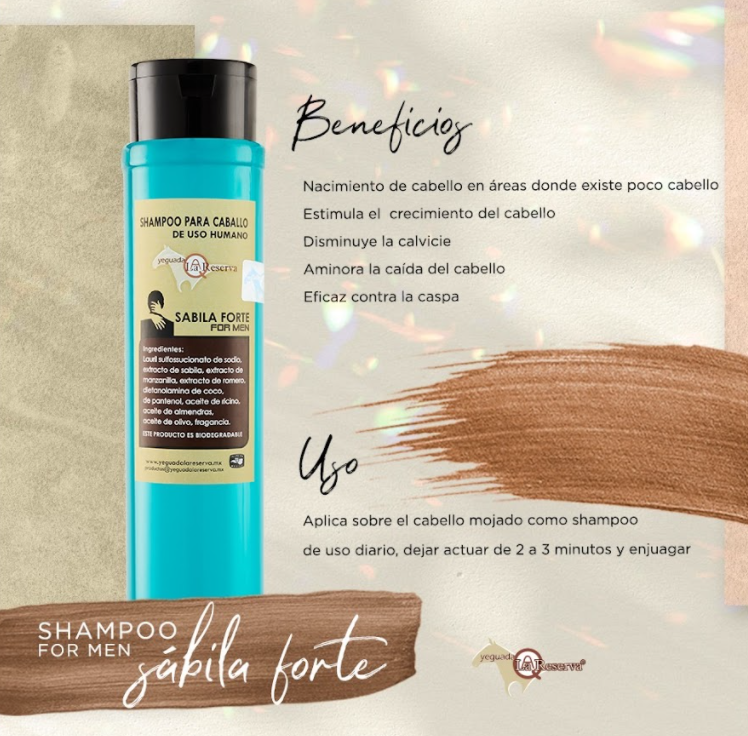 Foto 2 | Shampoo De Caballo De Uso Humano Para Hombre Sábila Forte For Men Yeguada La Reserva.  Ideal Para El Crecimiento De