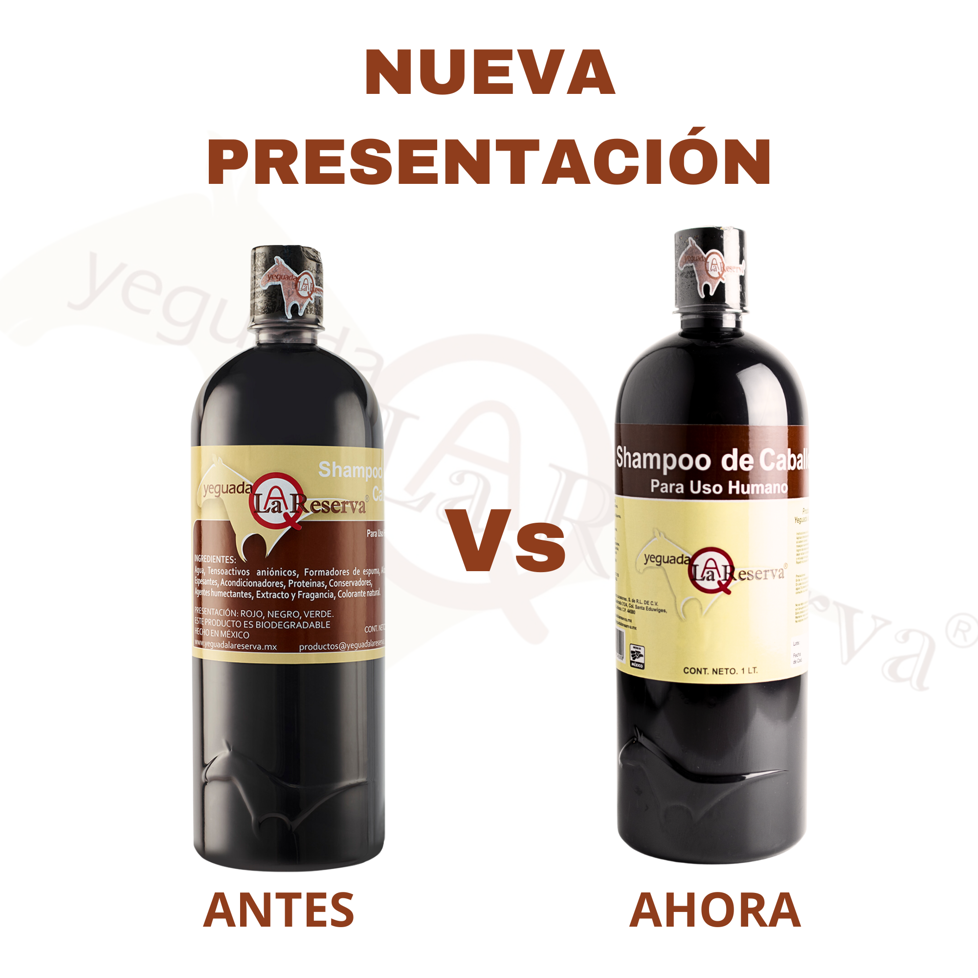 Foto 5 | Shampoo De Caballo Para Uso Humano, Yeguada La Reserva – Presentaciones Verde, Rojo Y Negro  1 L (12 Botellas Combina