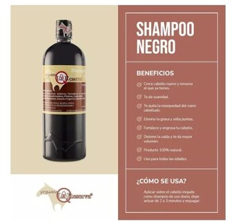 Foto 2 | Shampoo De Caballo Negro Para Uso Humano Yeguada La Reserva