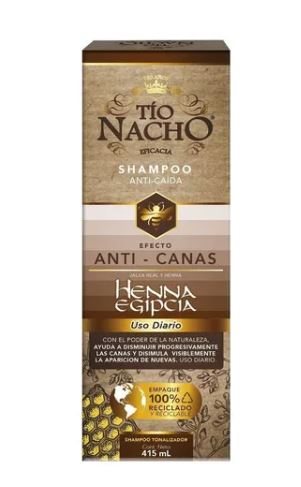 Foto 3 pulgar | Tío Nacho Anti-canas, Shampoo Anti-caída Con Henna 415ml