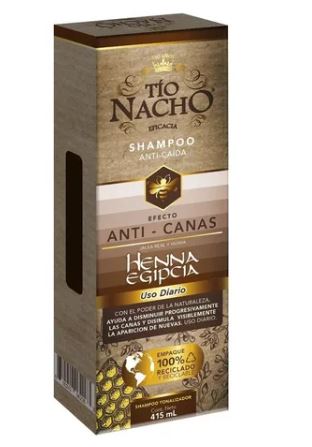 Foto 4 pulgar | Tío Nacho Anti-canas, Shampoo Anti-caída Con Henna 415ml