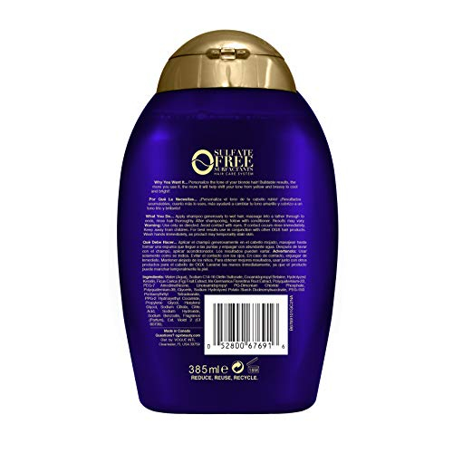 Foto 2 | Venta Internacional - Champú OGX Blonde Enhanced más Purple Toning 385 ml